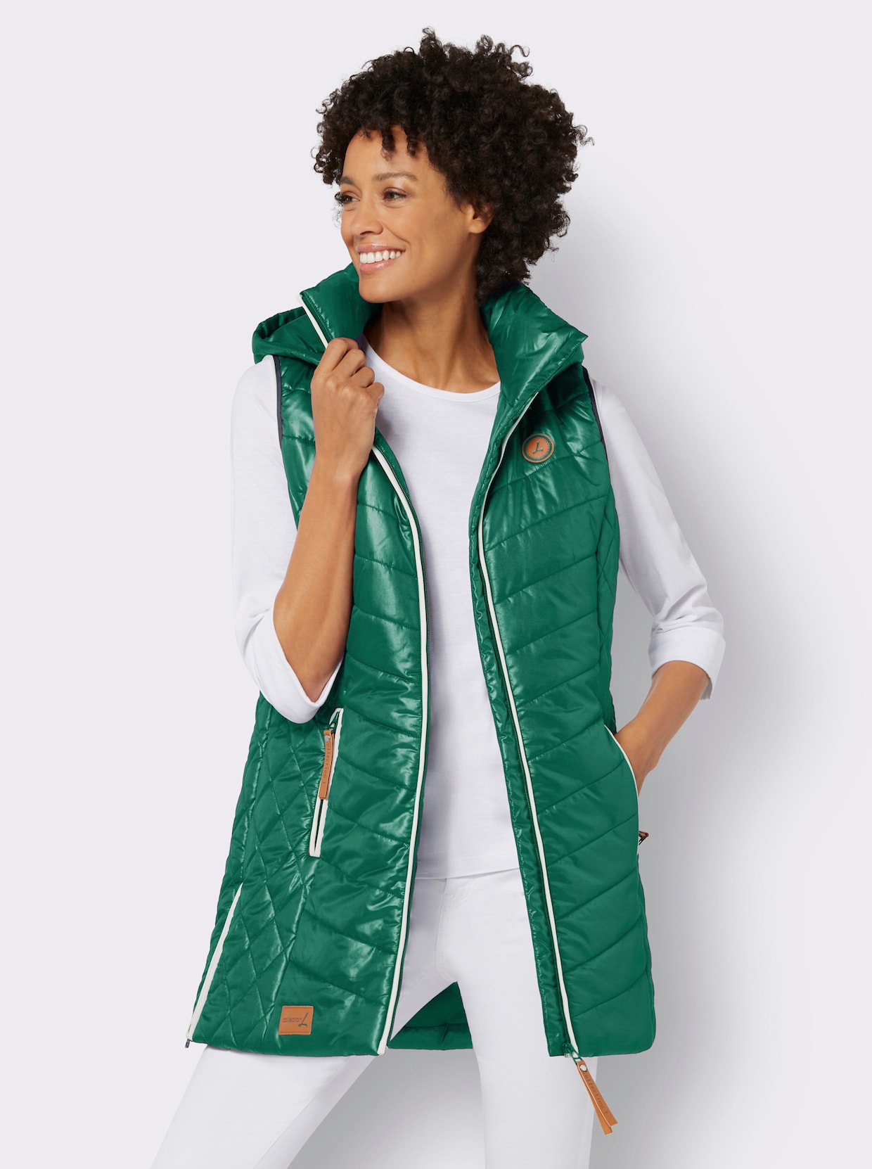 Gilet met capuchon - groen