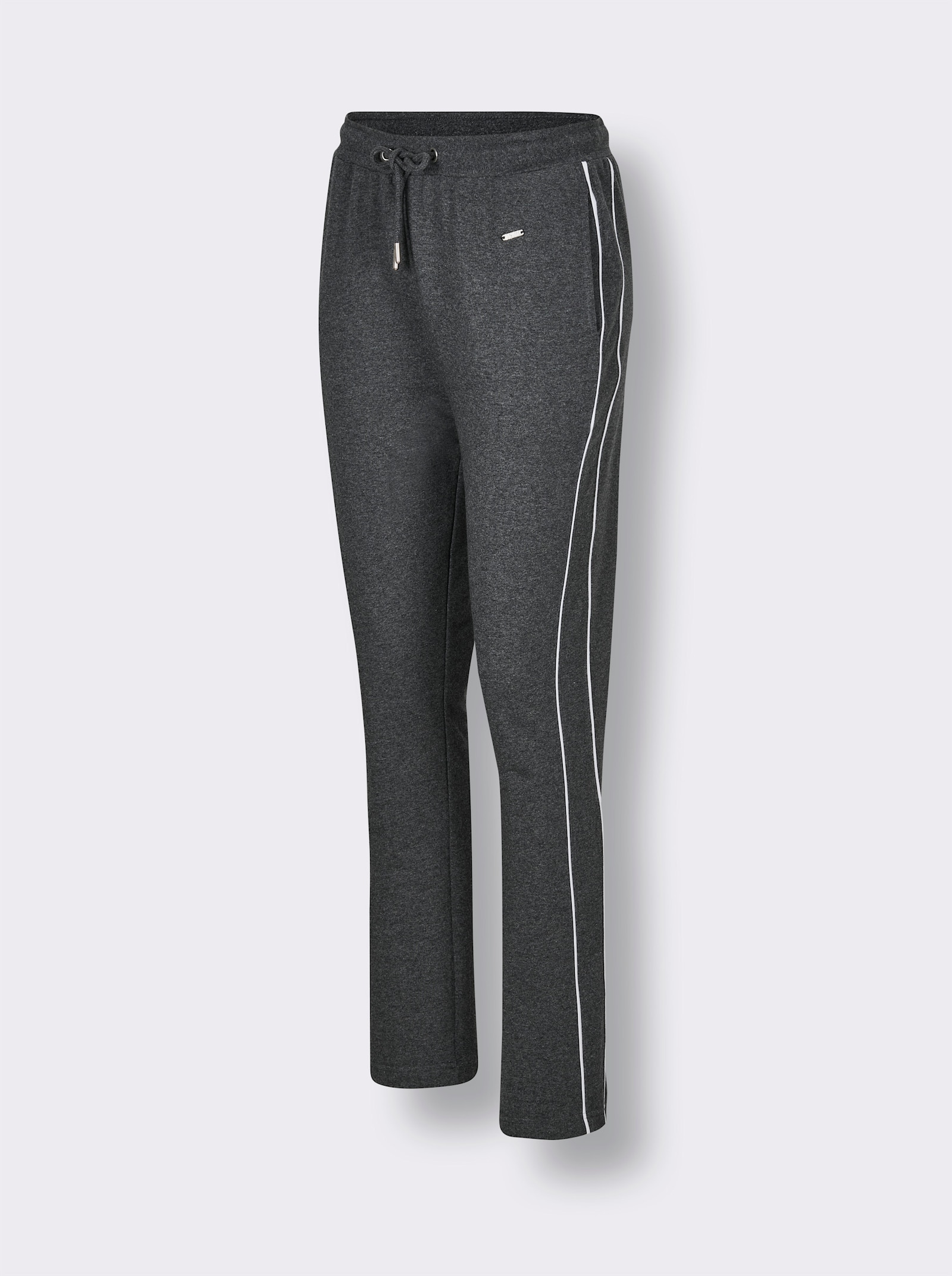 feel good Hose - anthrazit-meliert-weiß