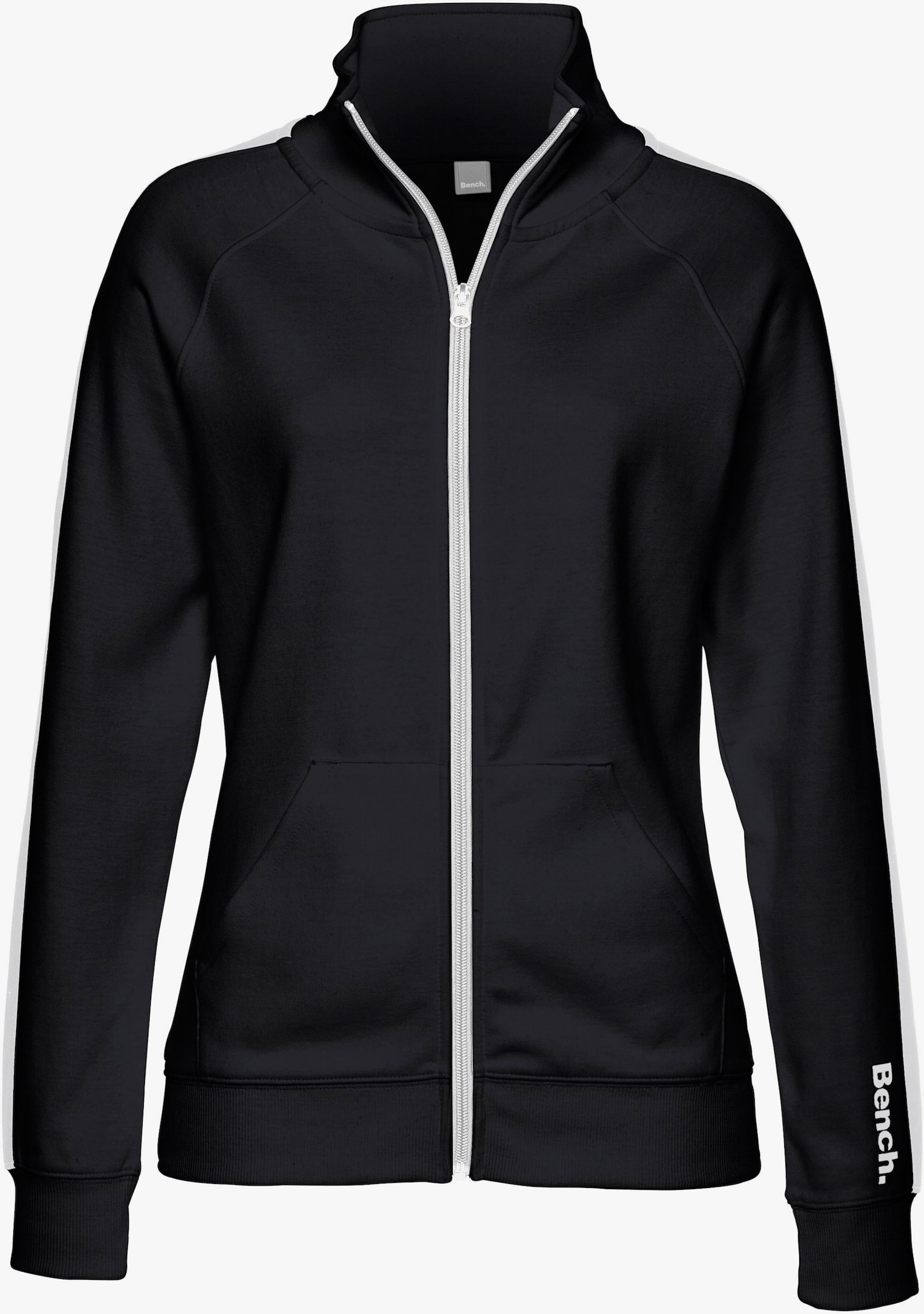 Bench. Loungewear Sweatjacke - schwarz-weiß