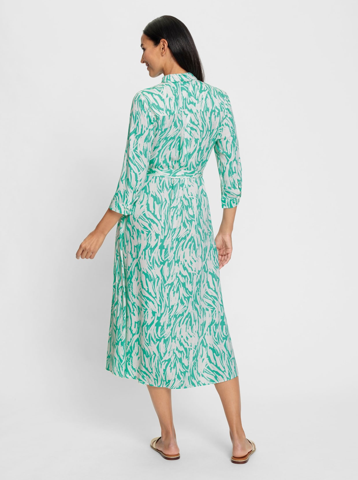 heine Robe imprimée - bleu-vert-blanc imprimé