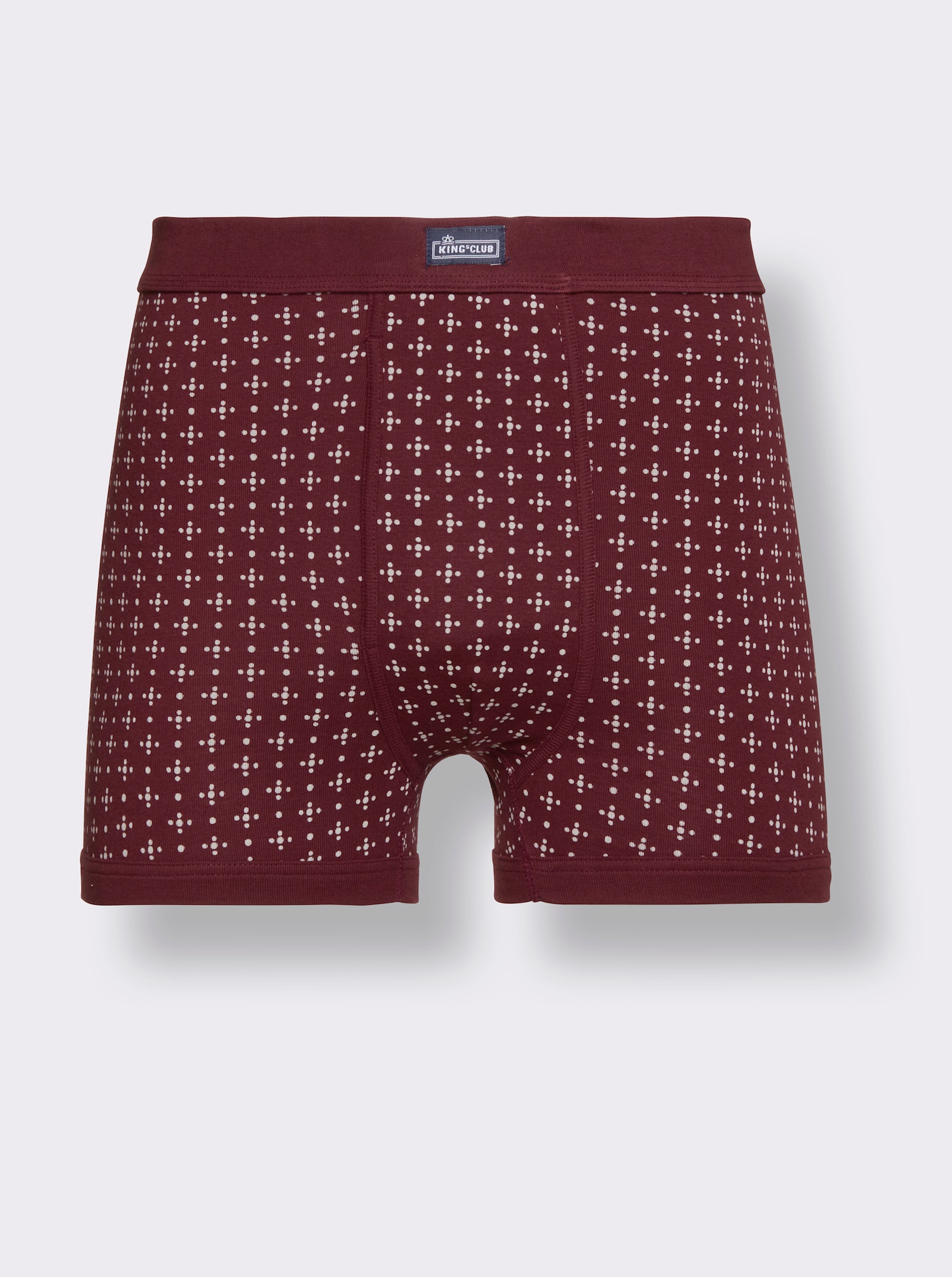 KINGsCLUB Boxerkalsong - bordeaux, tryckt