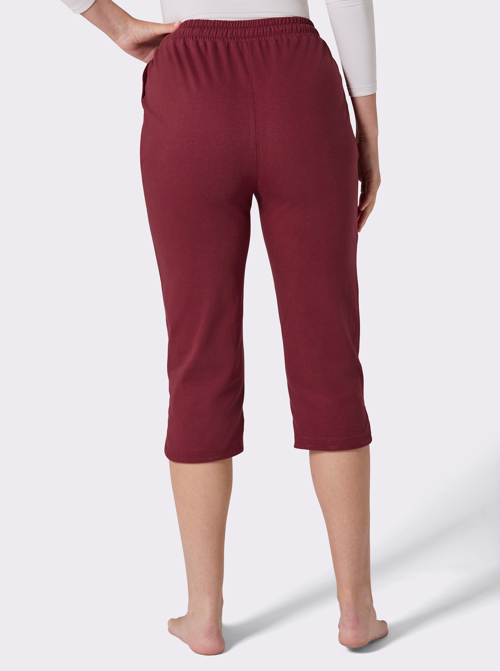 feel good Capri-Hosen - schwarz + bordeaux