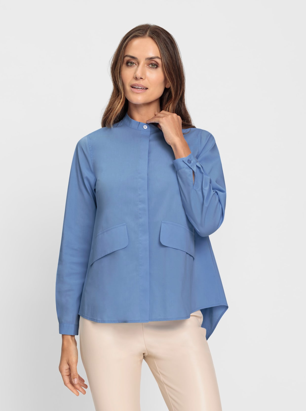 heine Blouse met lange mouwen - hemelsblauw
