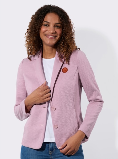 Jerseyblazer in Interlock-Qualität - rosé