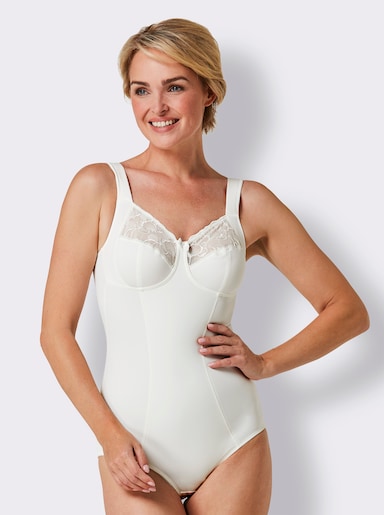 Anita Einteiler ohne Bügel mit Tüllstickerei-Spitze - champagner