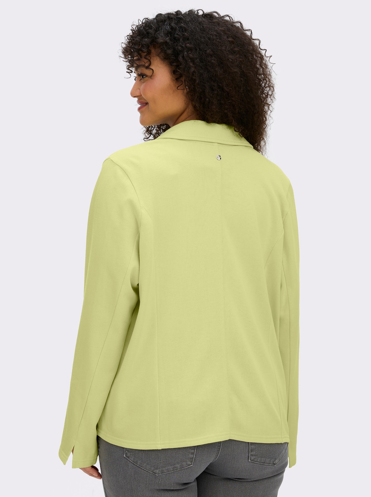 sheego Sweatblazer im figurbetonten Schnitt - pistazie