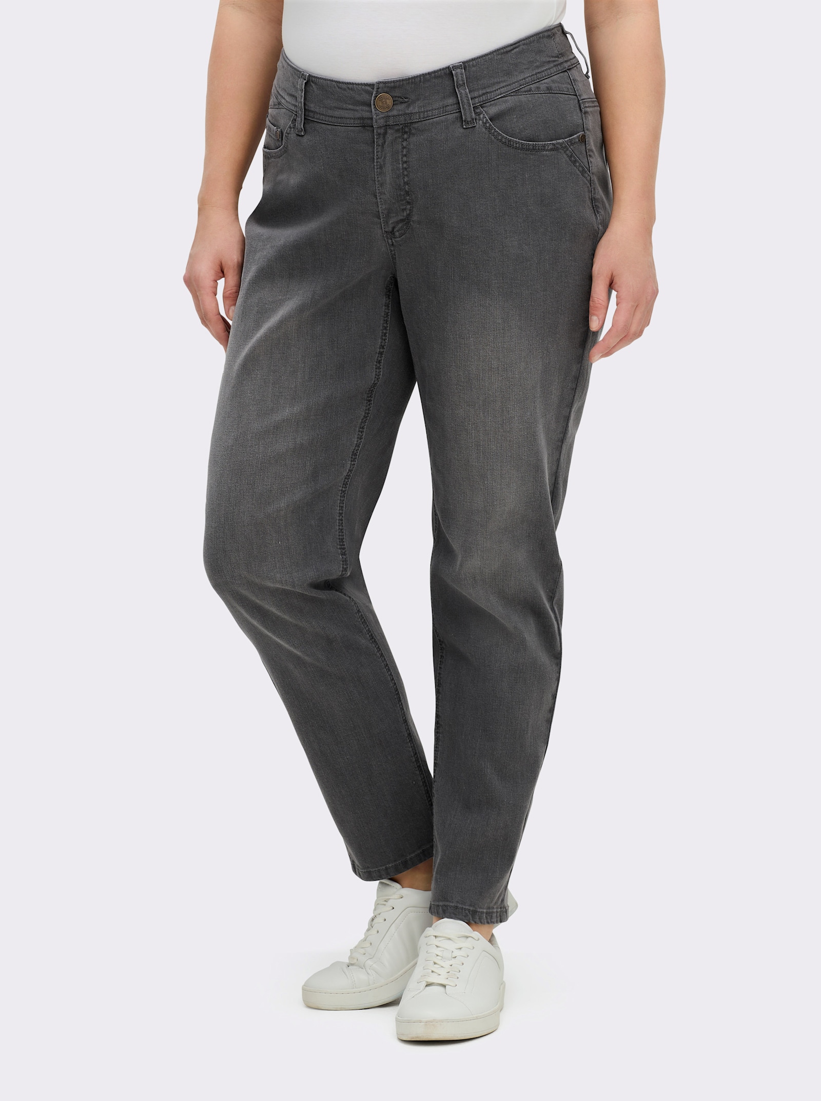 sheego Jeans in smal model - grey denim