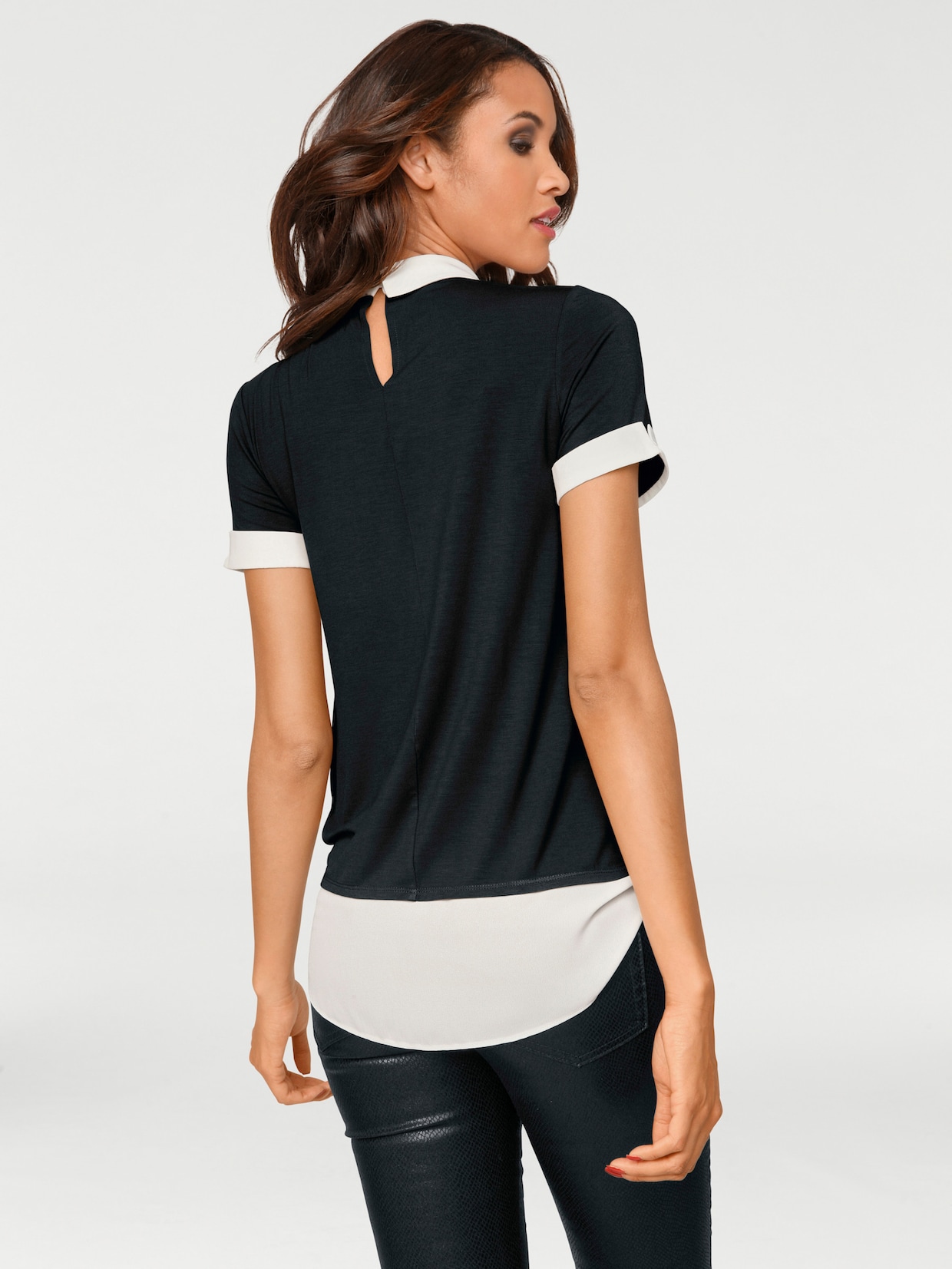 heine T-shirt 2 en 1 - noir