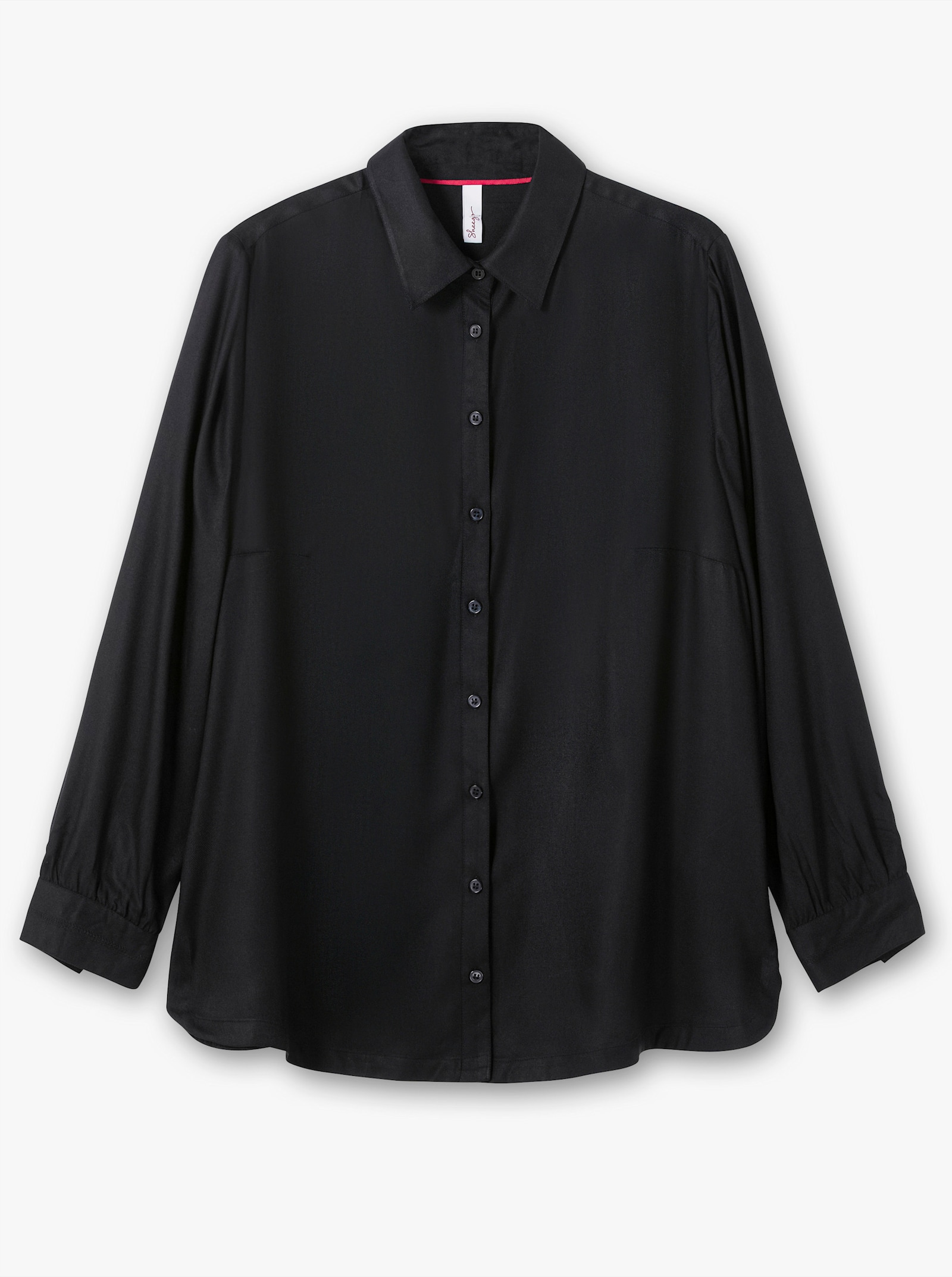 sheego Klassieke blouse van twill - zwart
