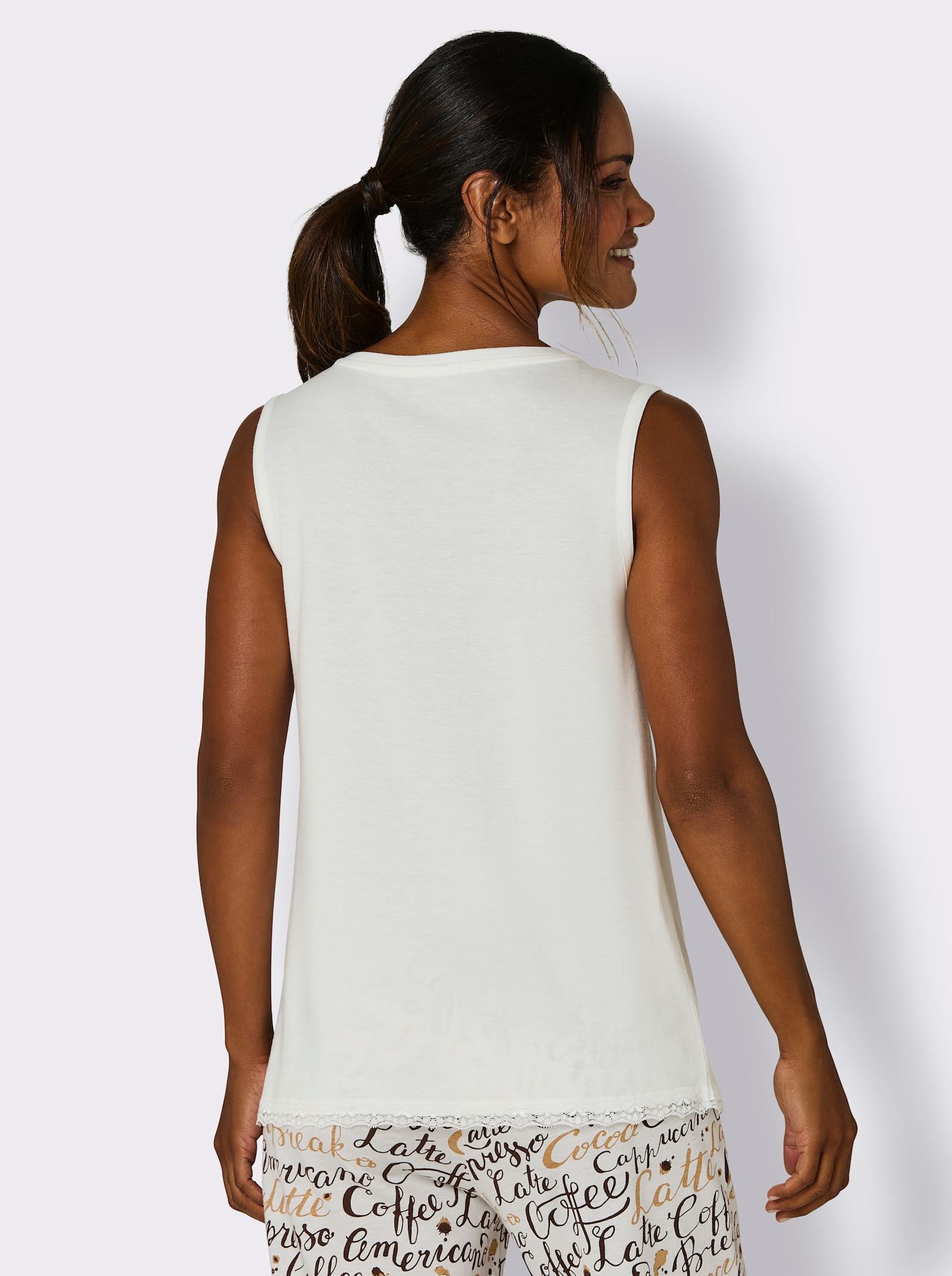 wäschepur Schlafanzug-Shirt - ecru