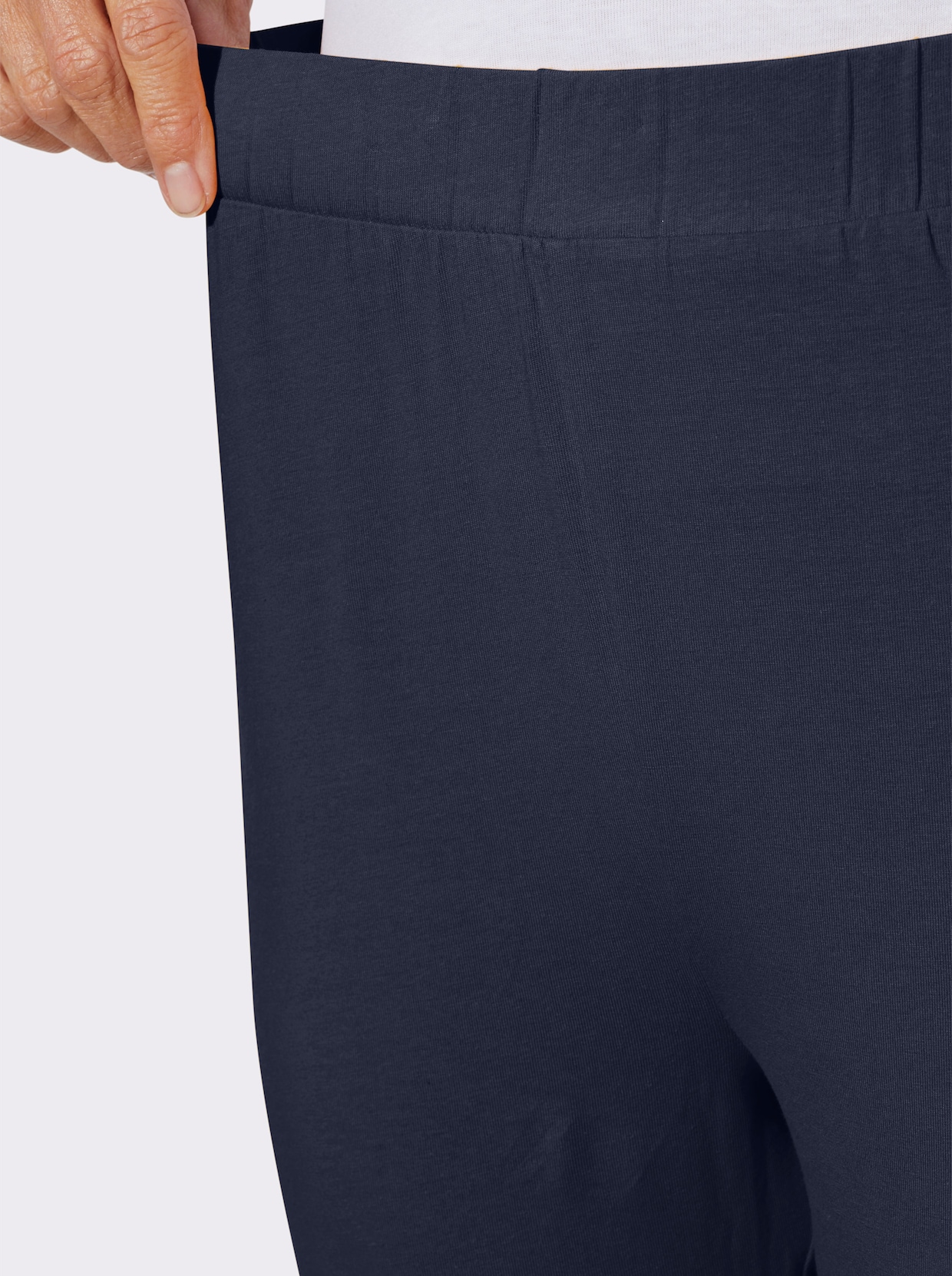 Freizeithose in Schlaghosen-Form - marine