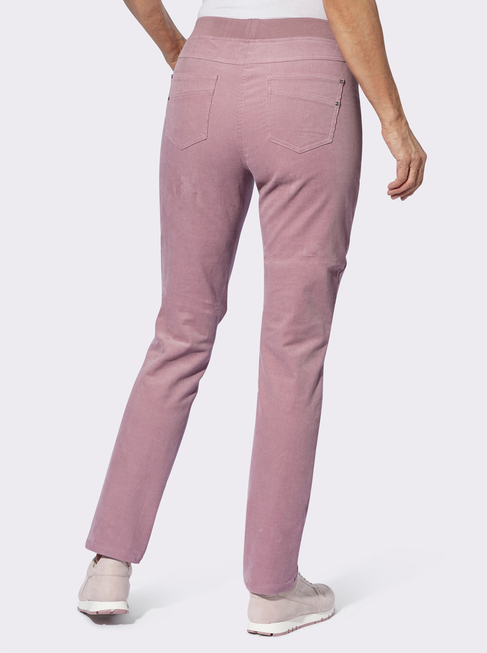 Cordhose in Schlupfform - mauve