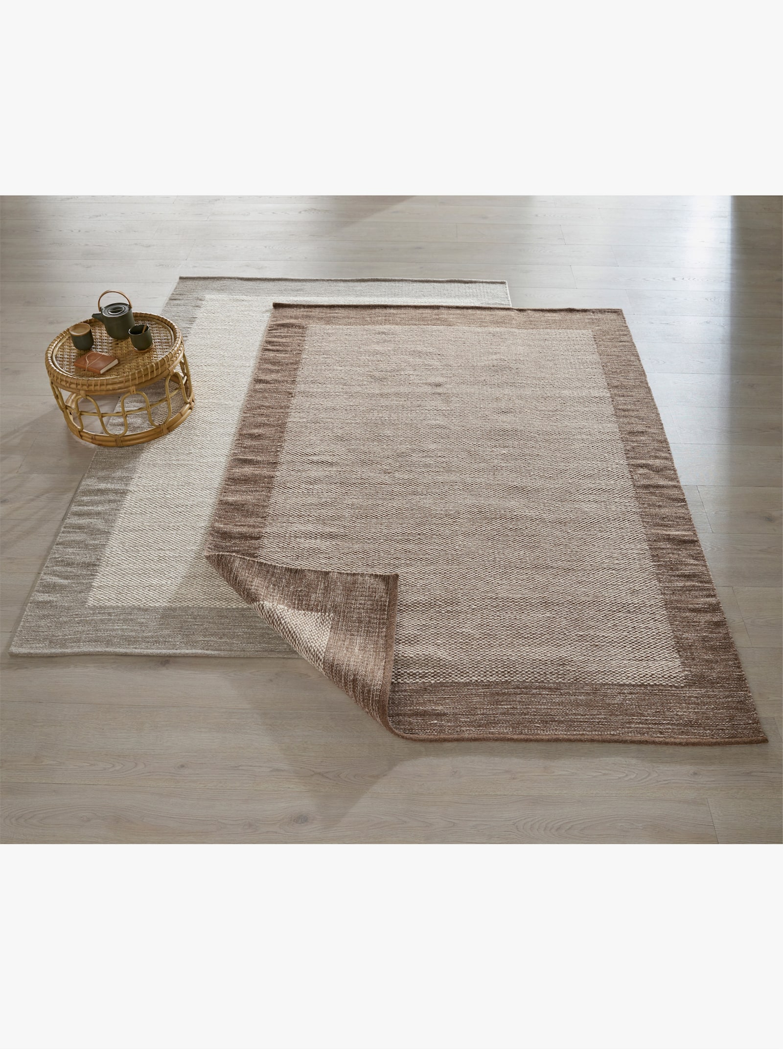 heine home Teppich - grau-weiß-meliert