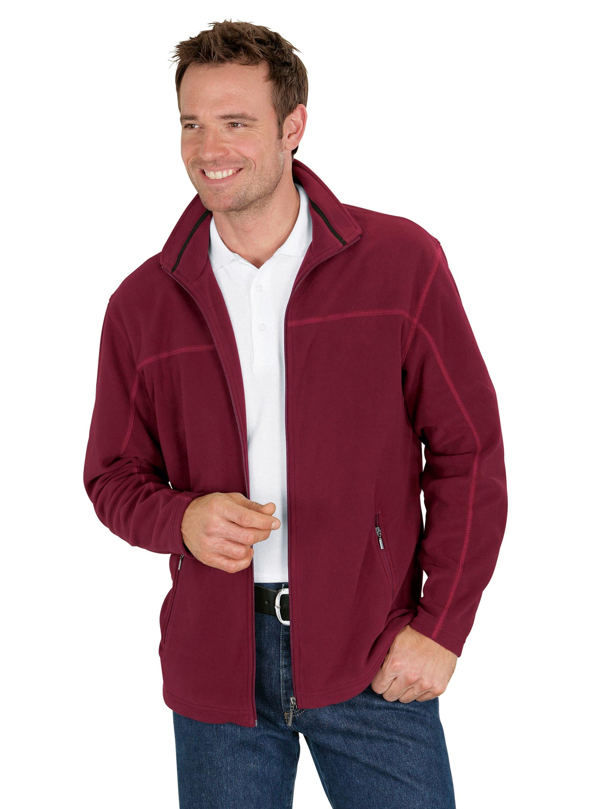 Fleece-Jacke - bordeaux