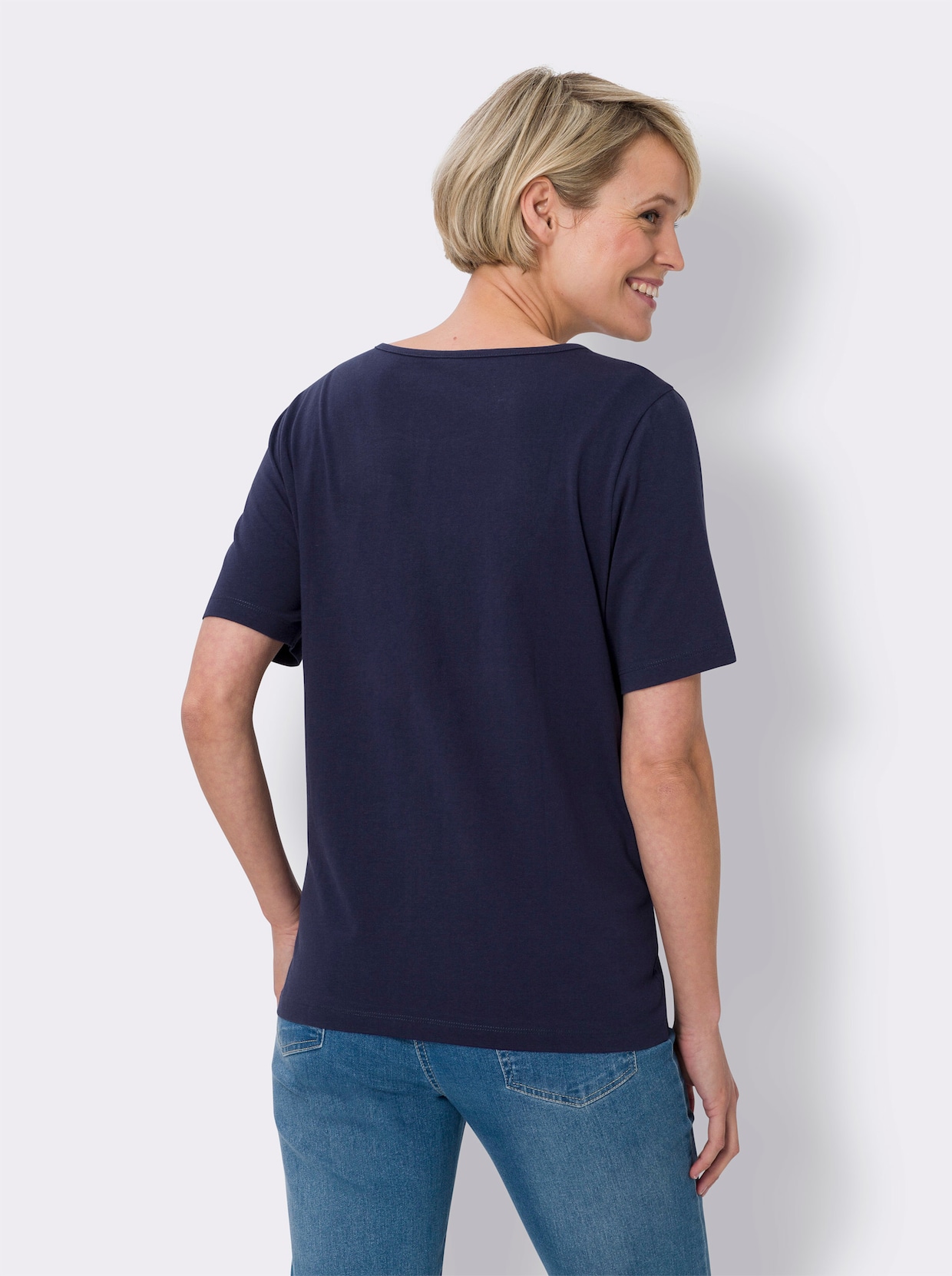 Shirt met korte mouwen - marine/hemelsblauw