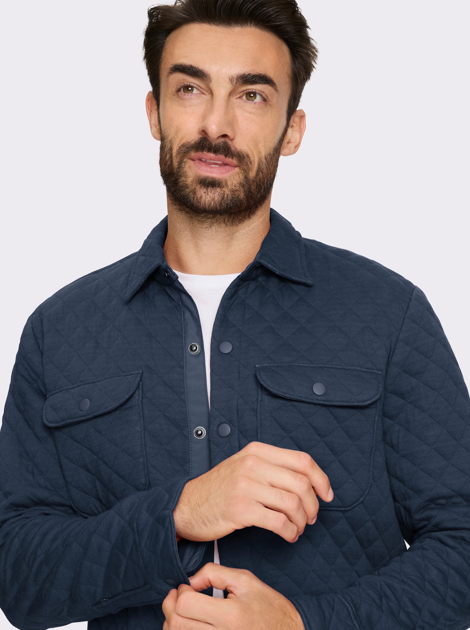 Marco Donati Jacke für die Übergangszeit, leicht wattiert - dunkelblau