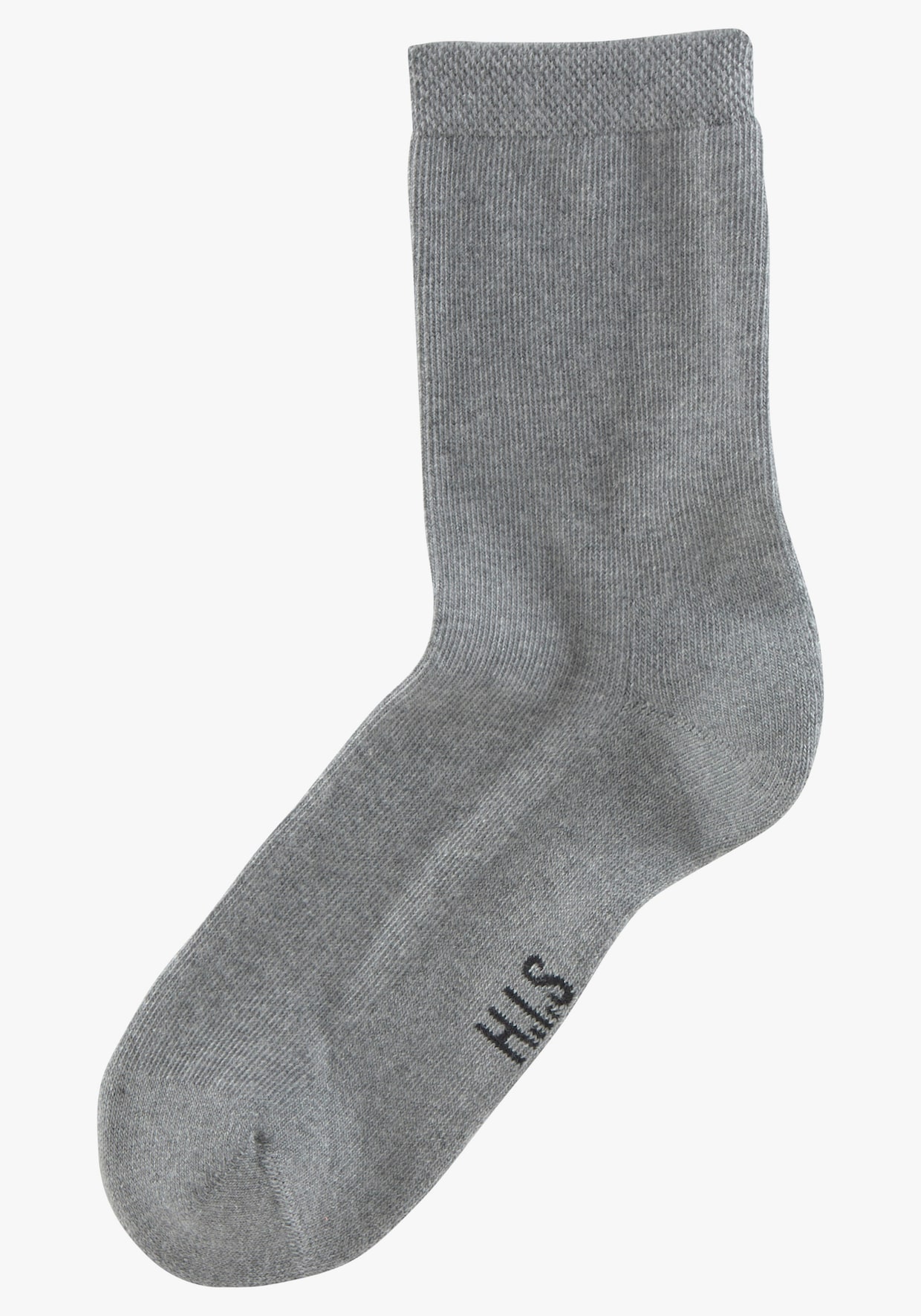 H.I.S Chaussettes - 2x noir, 2x jean-fils chinés, 2x gris-fils chinés