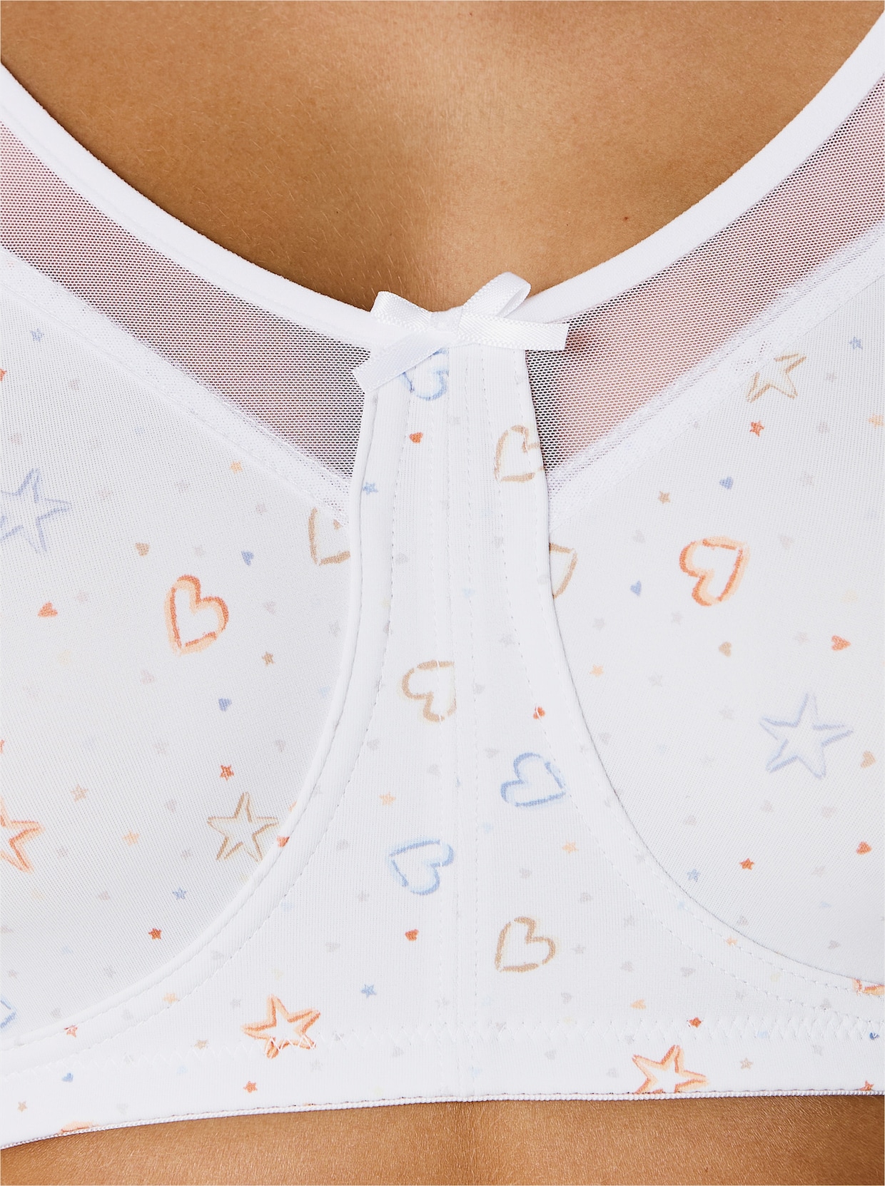 wäschepur Steunbeha zonder beugel - wit geprint
