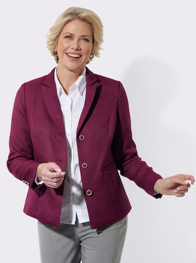 Kurzblazer in Bouclé-Qualität - malve