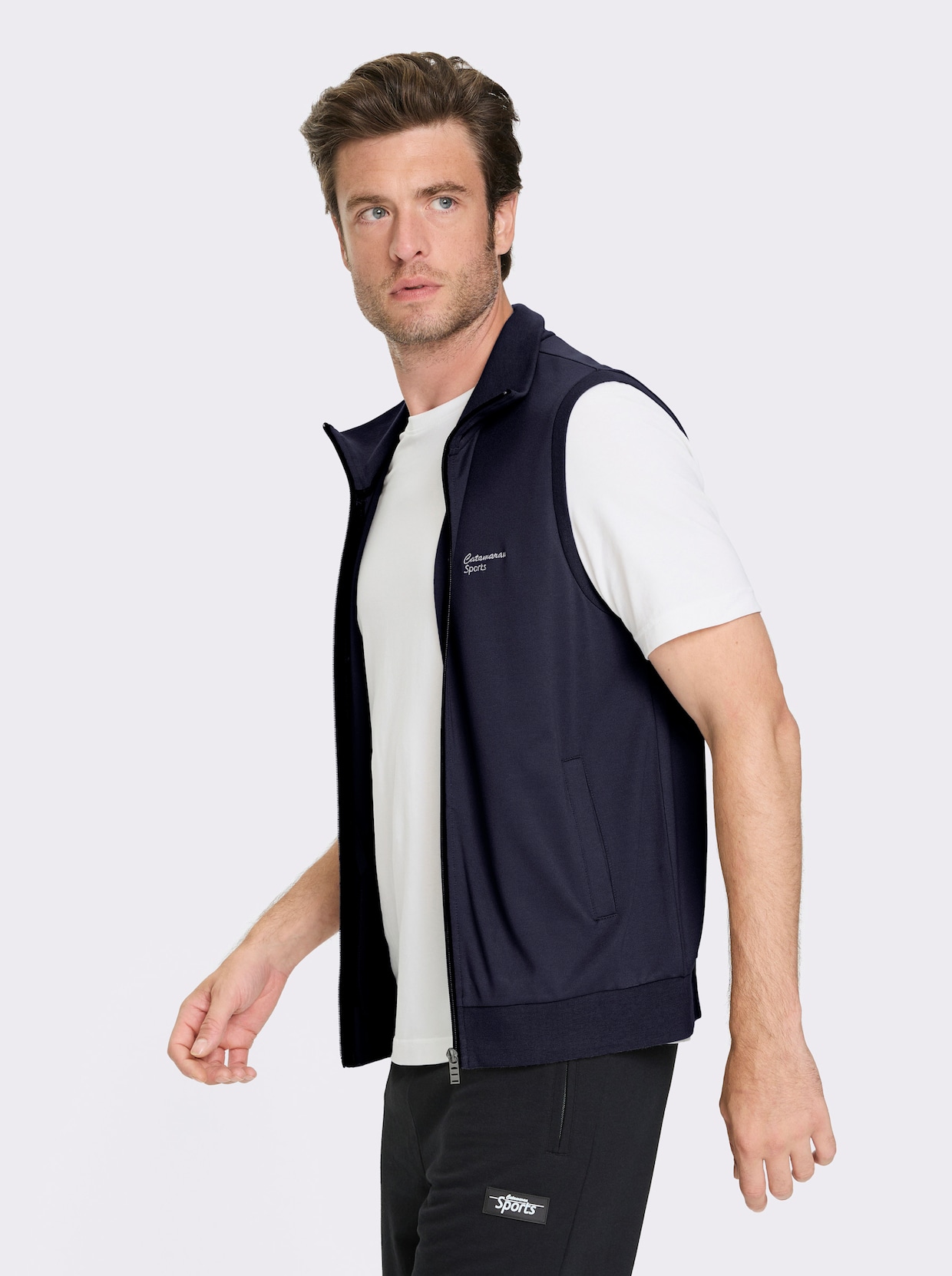 Catamaran Sports Sweatweste mit seitlichen Taschen - marine