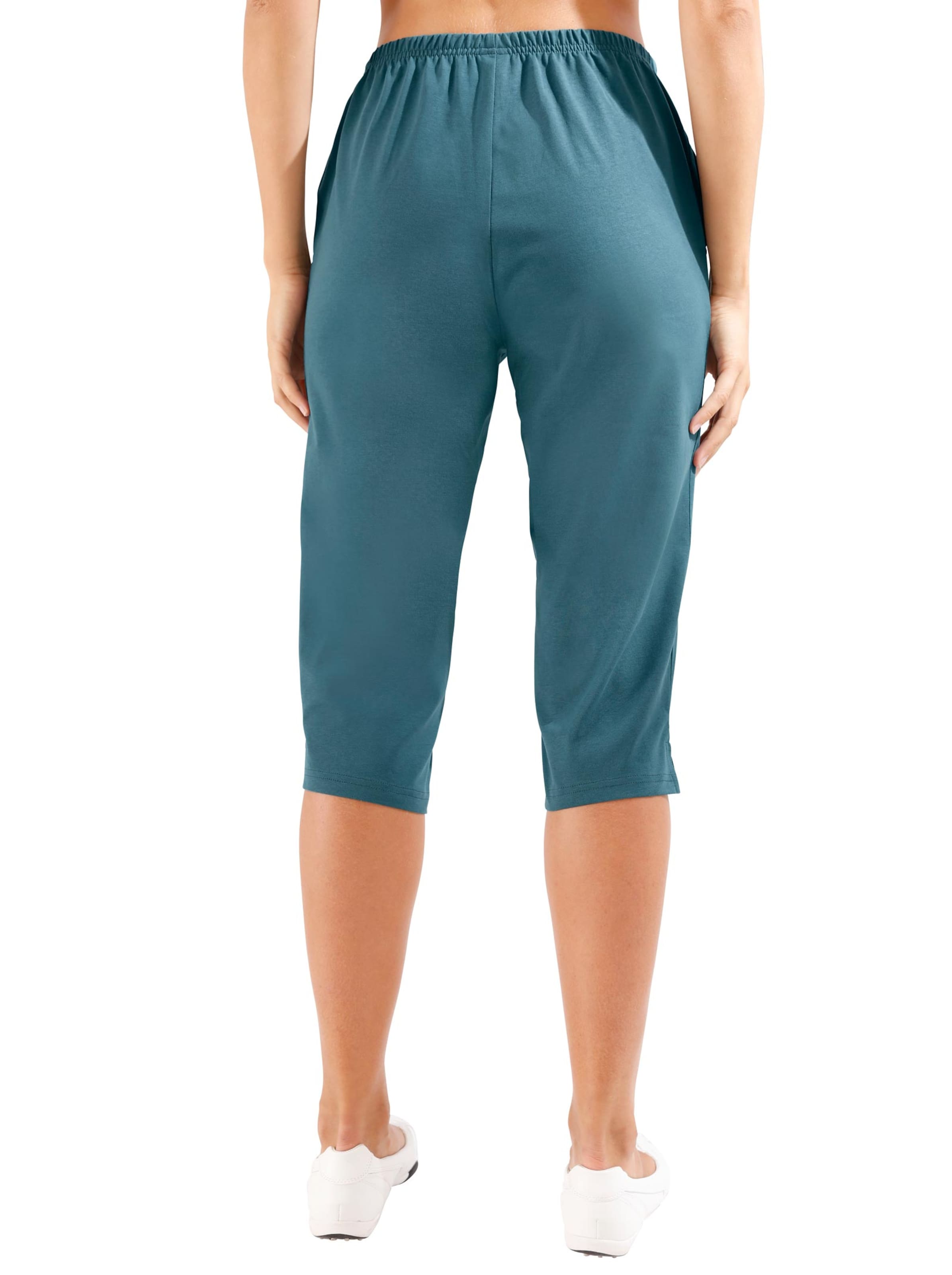 Doppelpack Capri-Freizeithosen - petrol + taupe