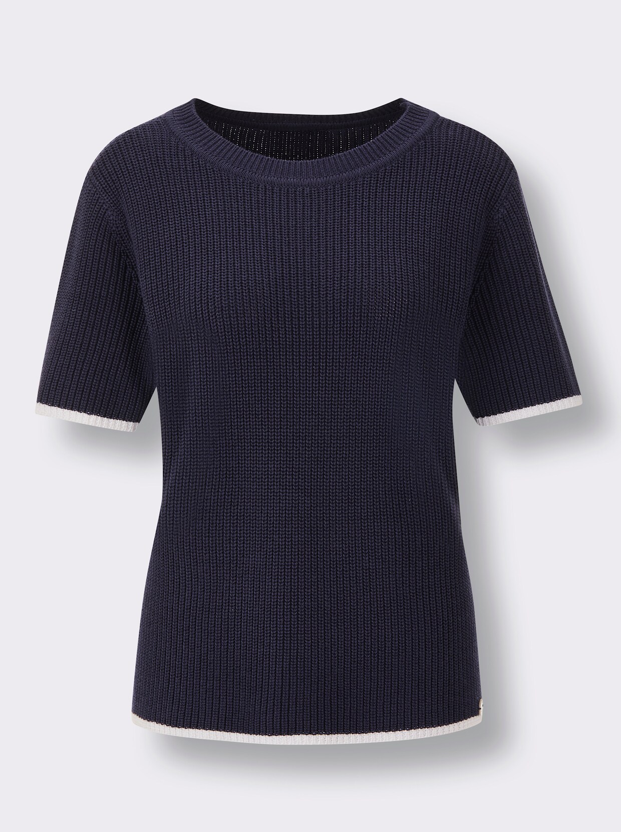 CREATION L PREMIUM Kurzarmpullover - marine