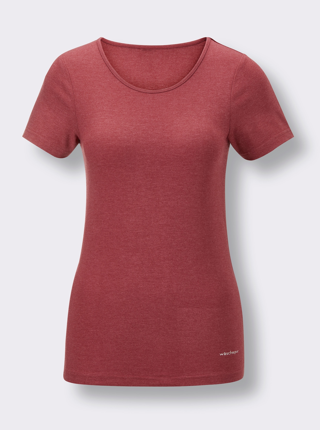 wäschepur shirt - marine gemêleerd + donkerrood gemêleerd