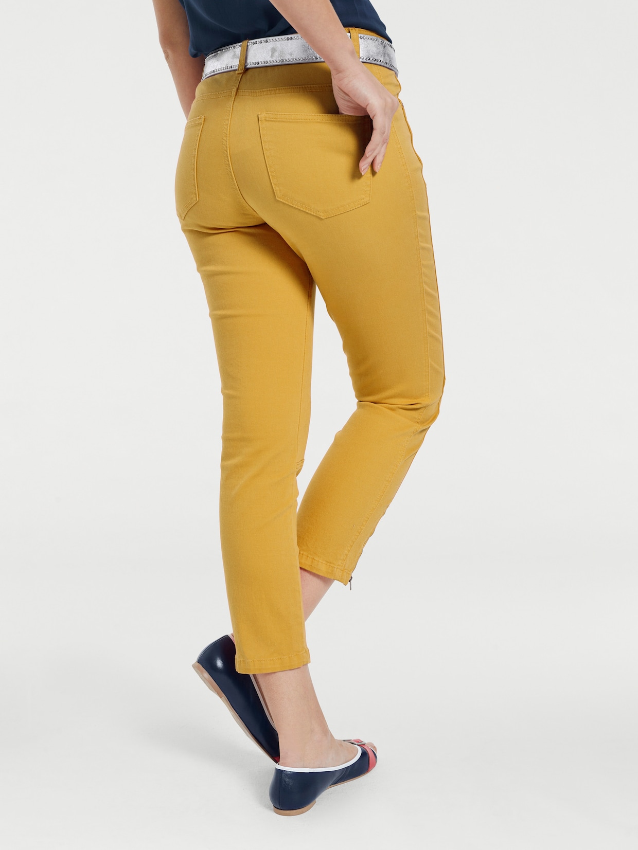 heine Pantalon effet ventre plat - jaune moutarde