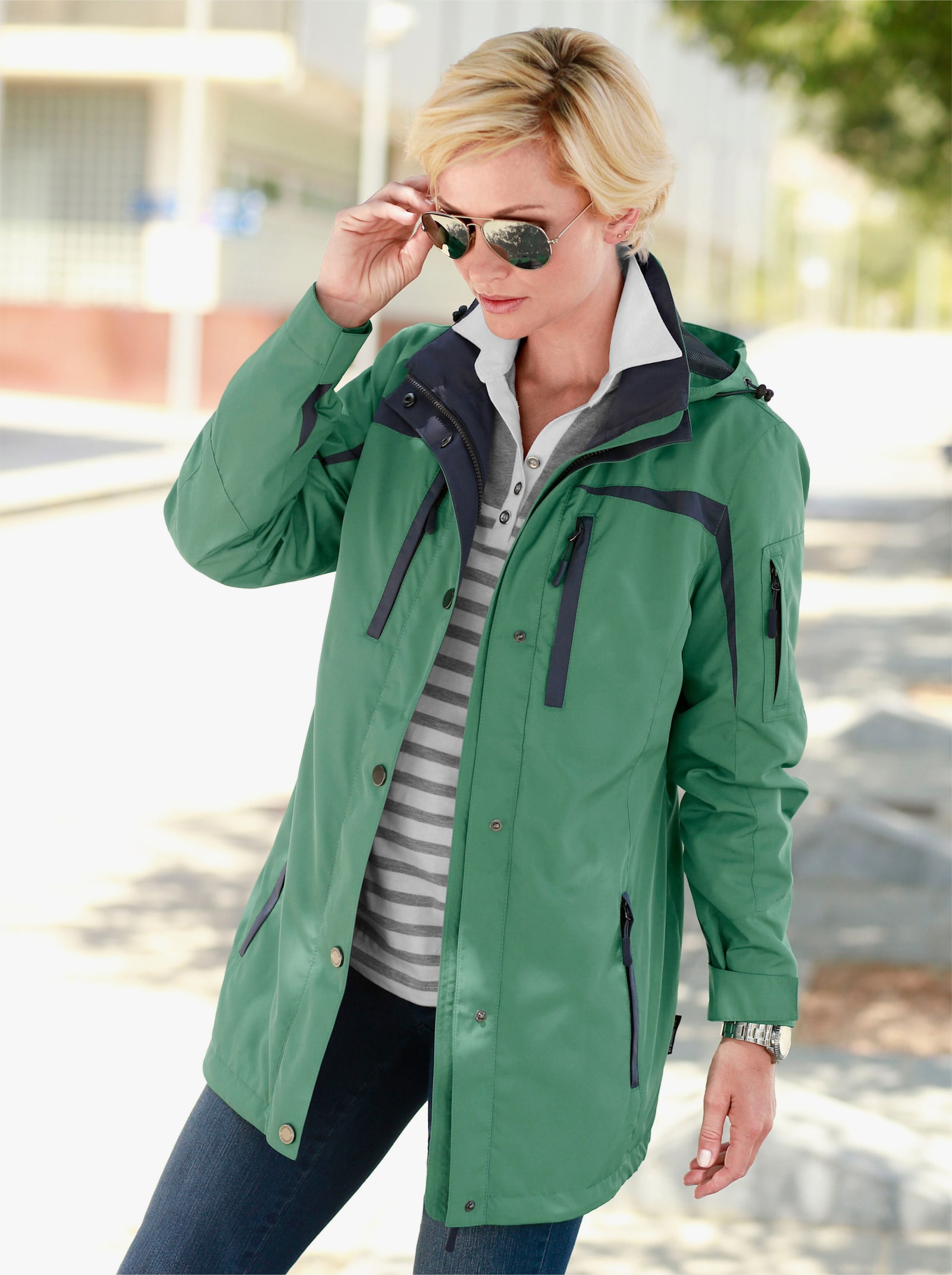 Funktionsjacke wind- und wasserabweisend - grün