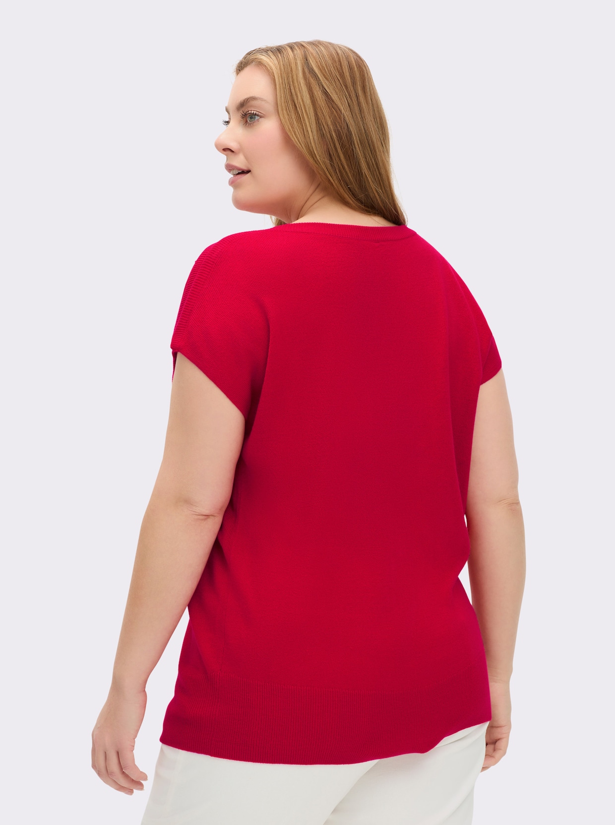 Pullunder mit U-Boot-Ausschnitt - erdbeere