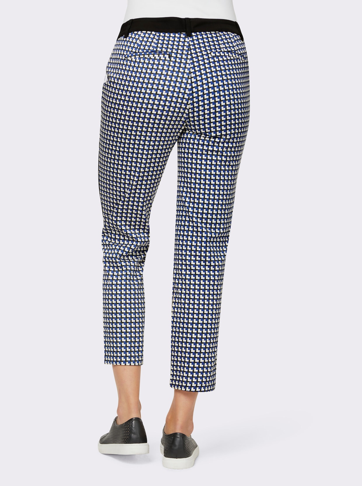 heine Pantalon imprimé - bleu roi-noir à motifs