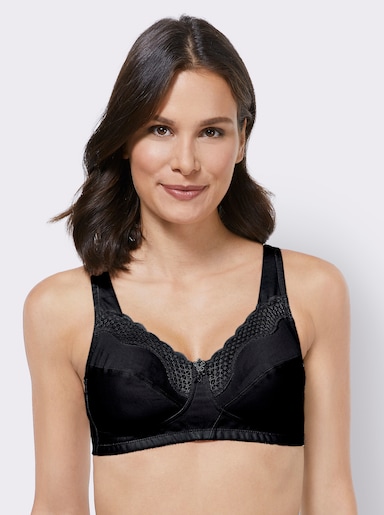 Exquisite Form BH ohne Bügel mit Spitze - schwarz