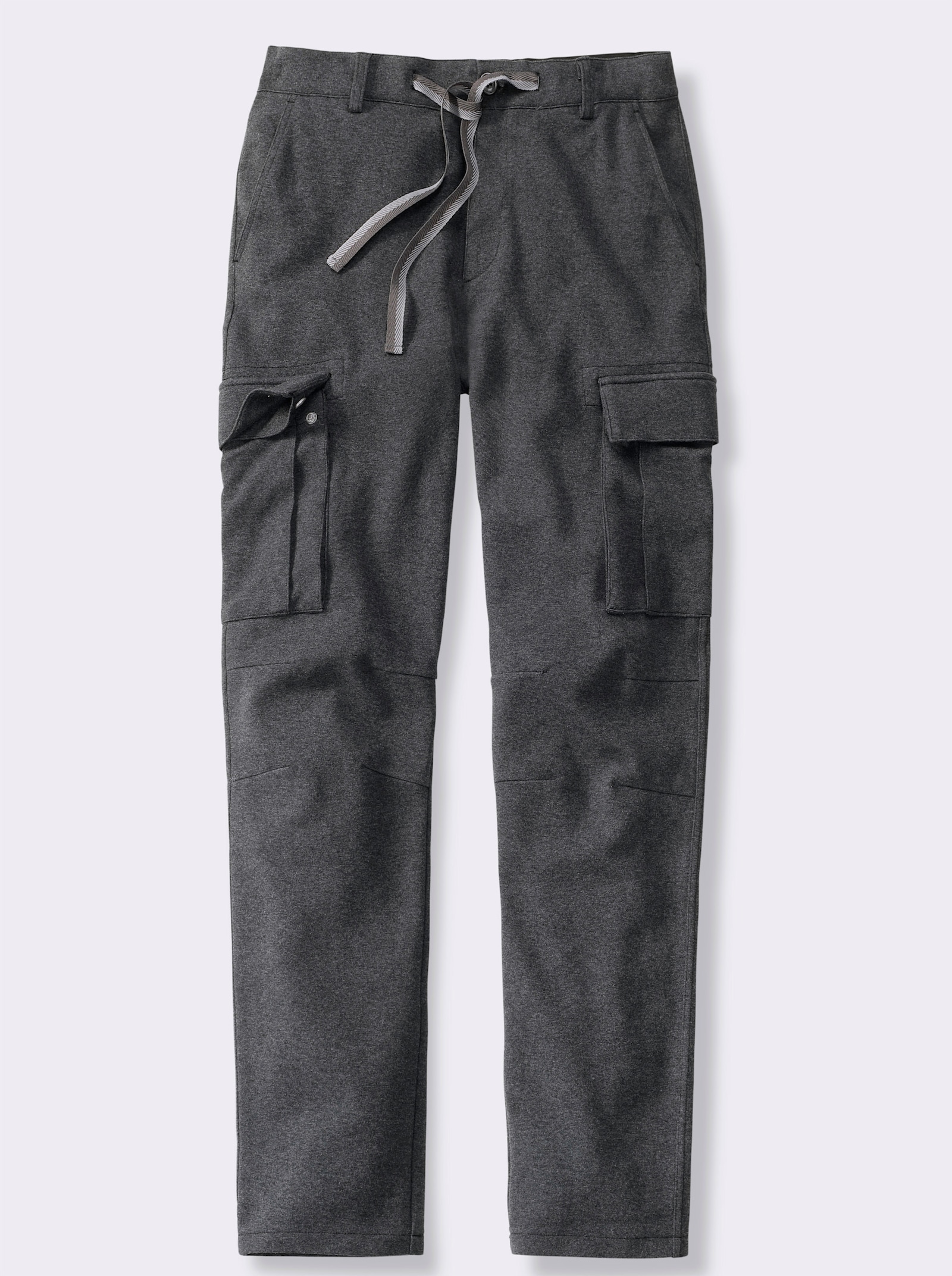 Marco Donati Cargohose mit elastischem Bund - anthrazit-meliert