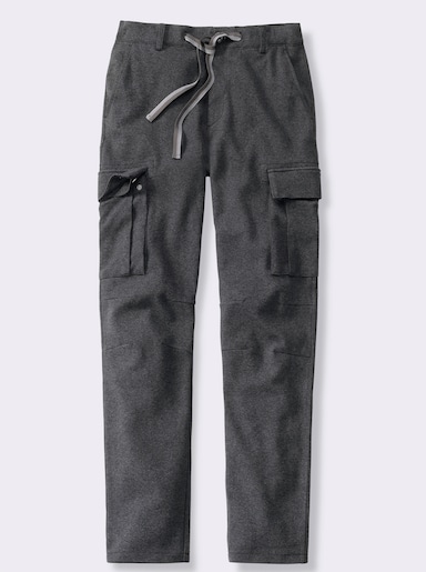 Marco Donati Cargohose mit elastischem Bund - anthrazit-meliert