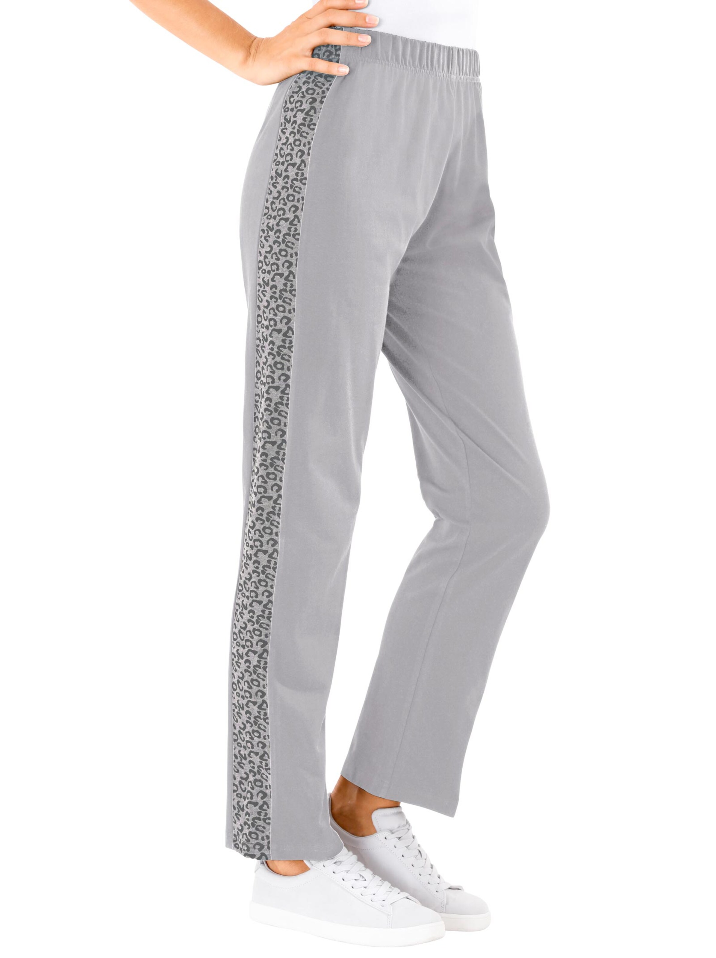 Freizeithose - hellgrau-meliert