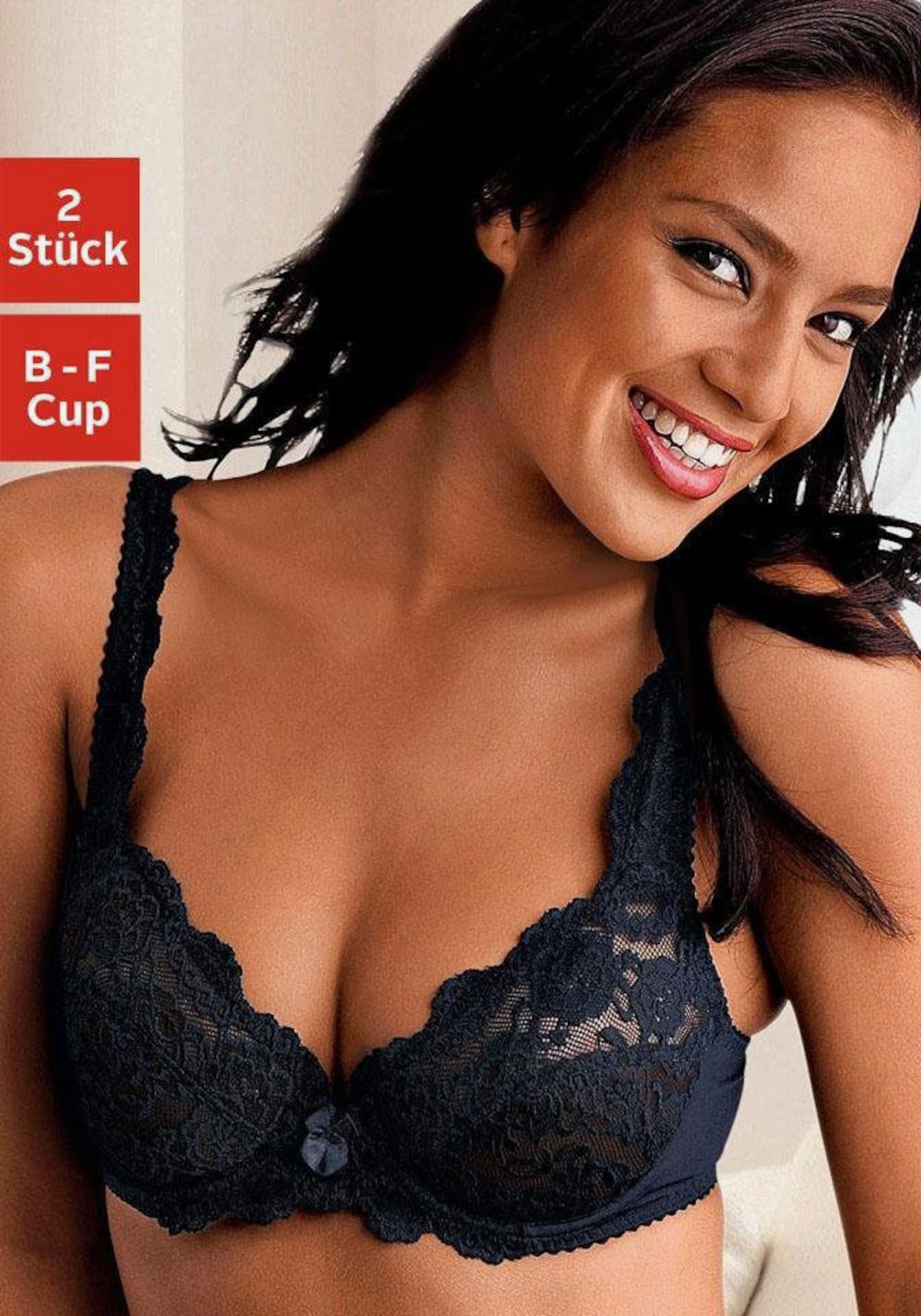 petite fleur Bügel-BH - schwarz+weiß