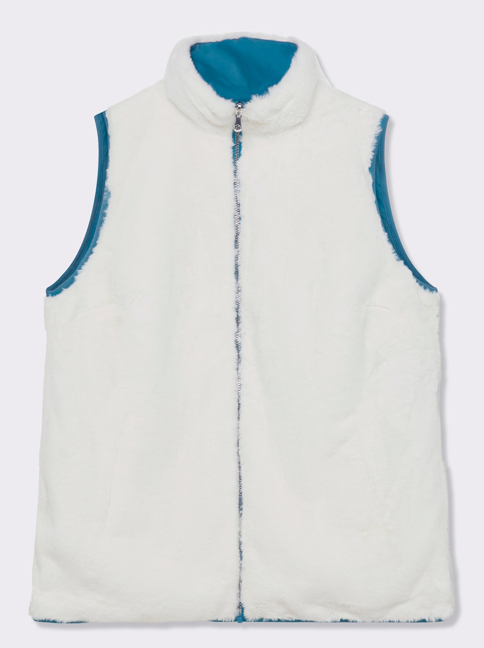 sheego Wendeweste mit Teddyfell - topas-ecru