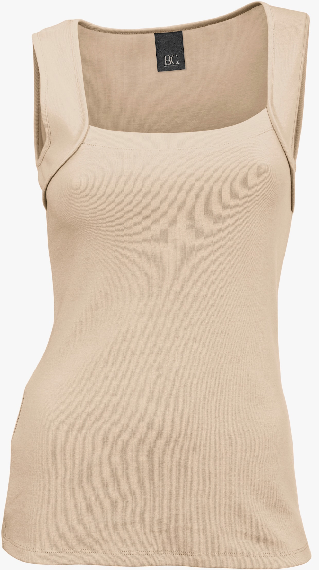 heine Top met vierkante hals - beige