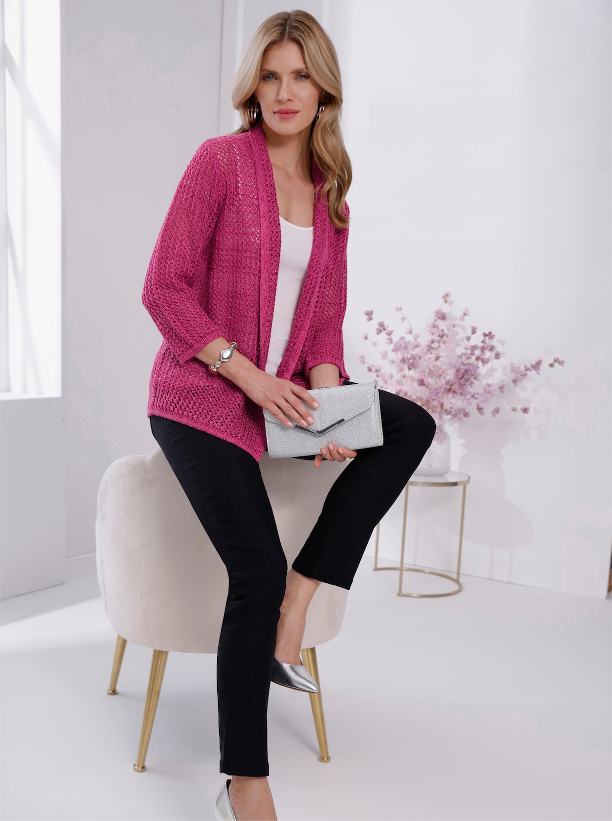 Cardigan - fuchsia