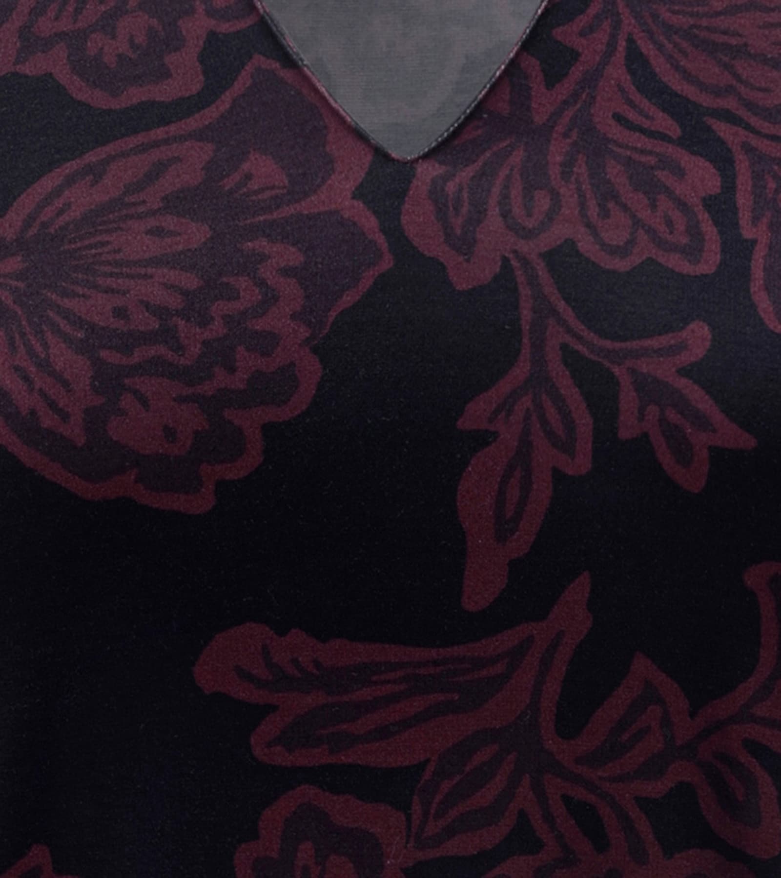 Aniston PLUS Jerseykleid - schwarz-bordeaux