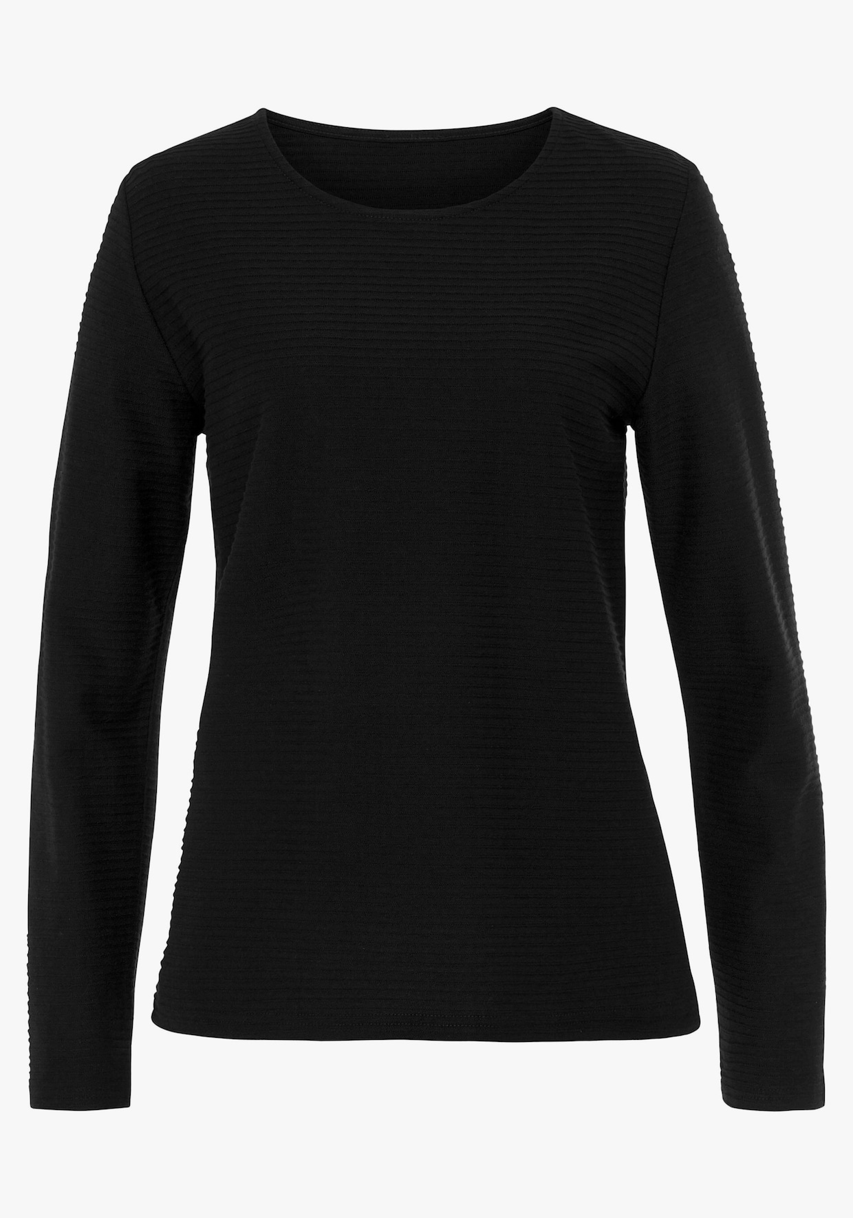 LASCANA Langarmshirt - schwarz