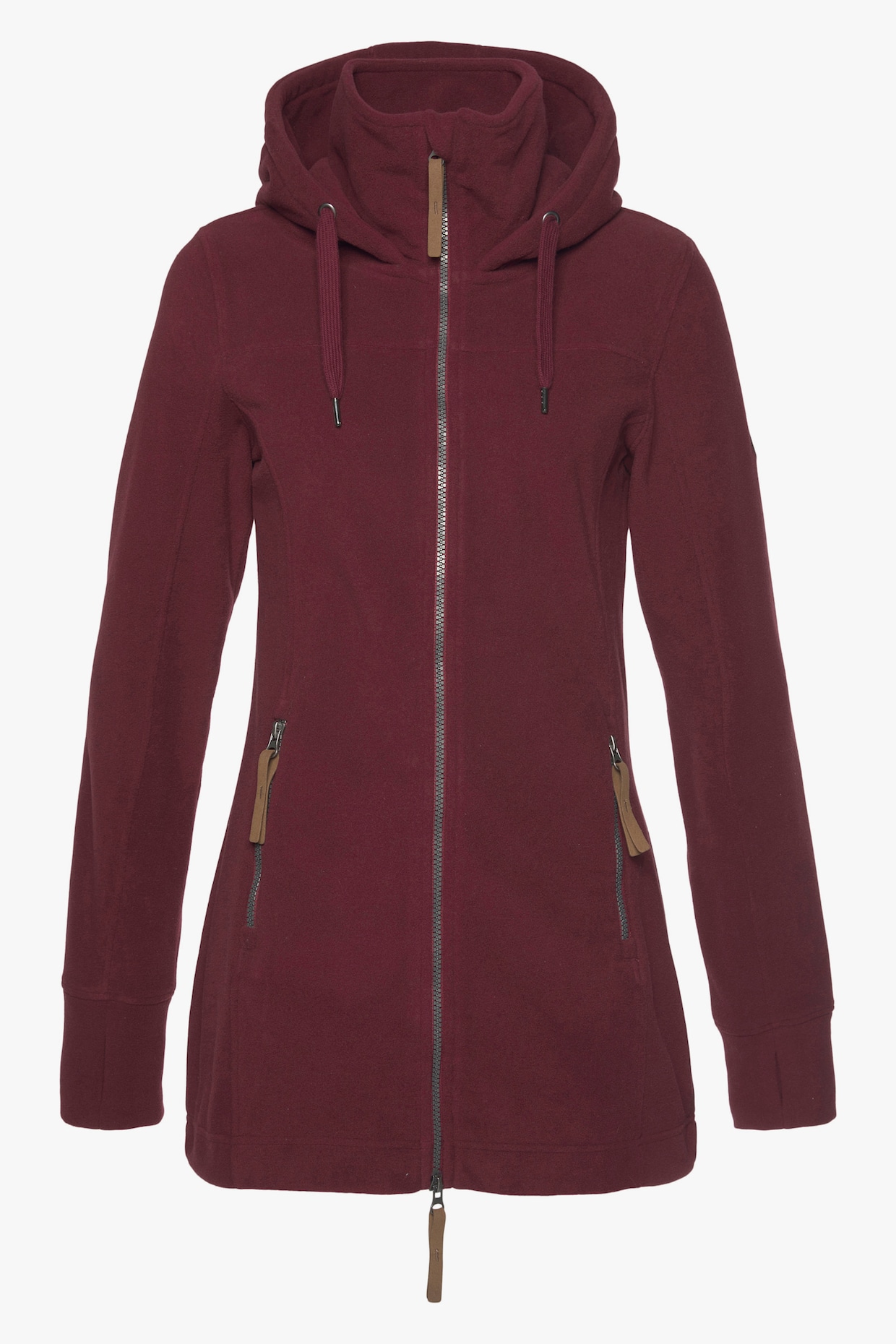 Fleecejacke - weinrot