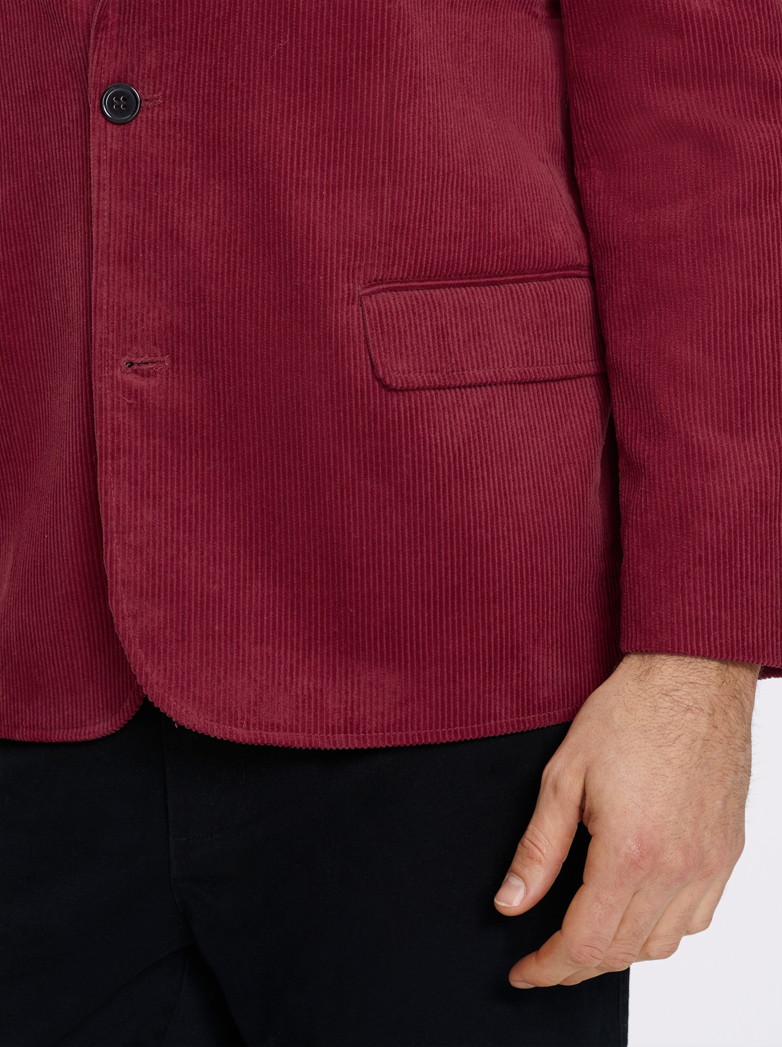 Marco Donati Sakko aus Cord, reine Baumwolle - dunkelrot