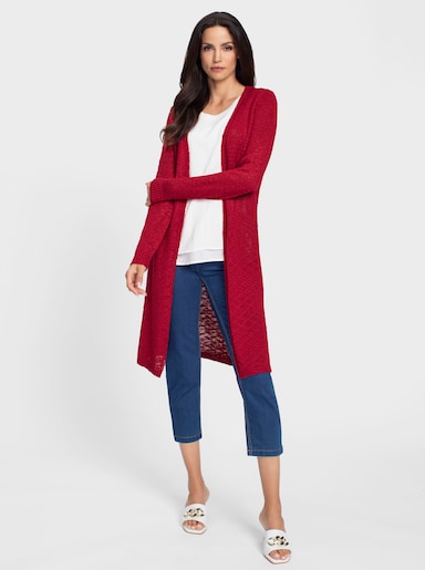 heine Longstrickjacke verschlusslos - rot