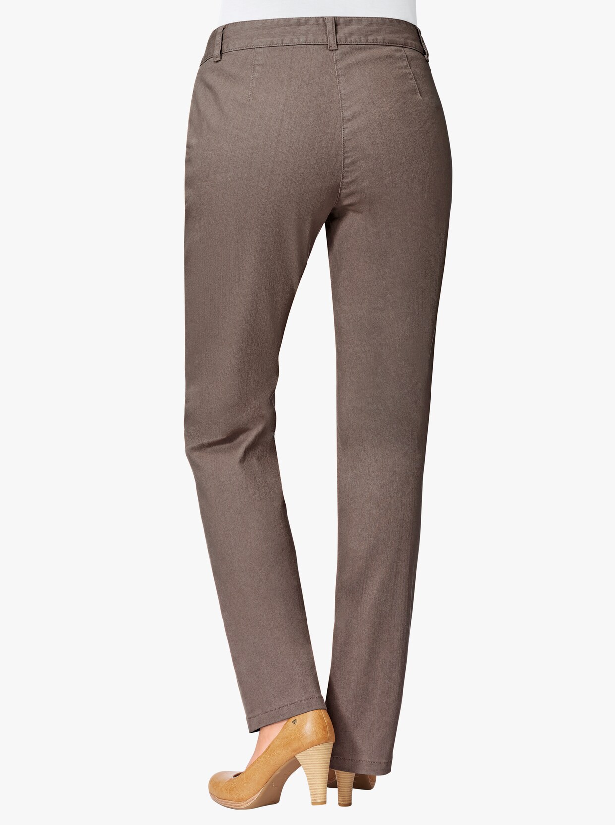 Stretch-Jeans - taupe