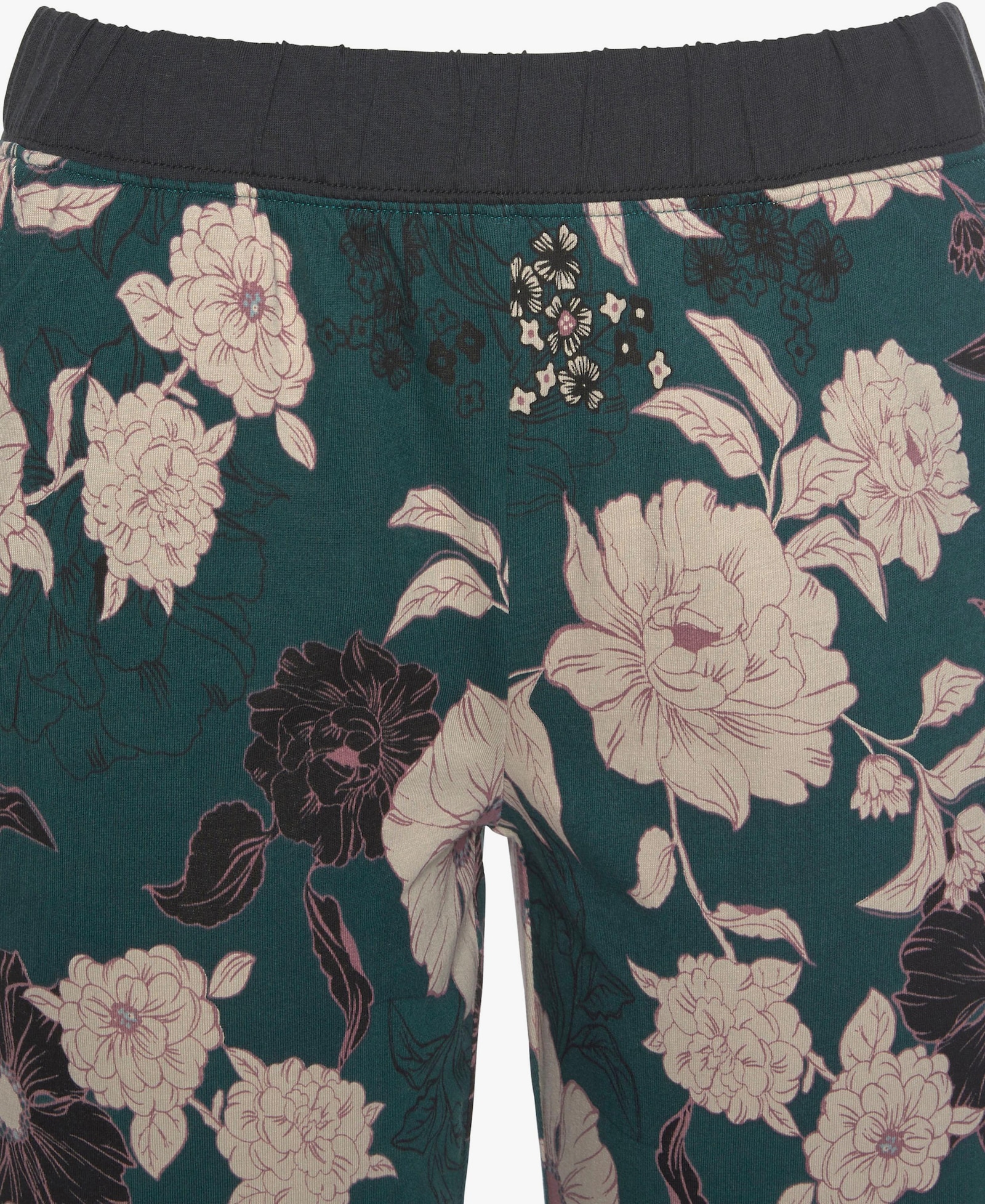 s.Oliver Pyjama - schwarz-dunkelgrün