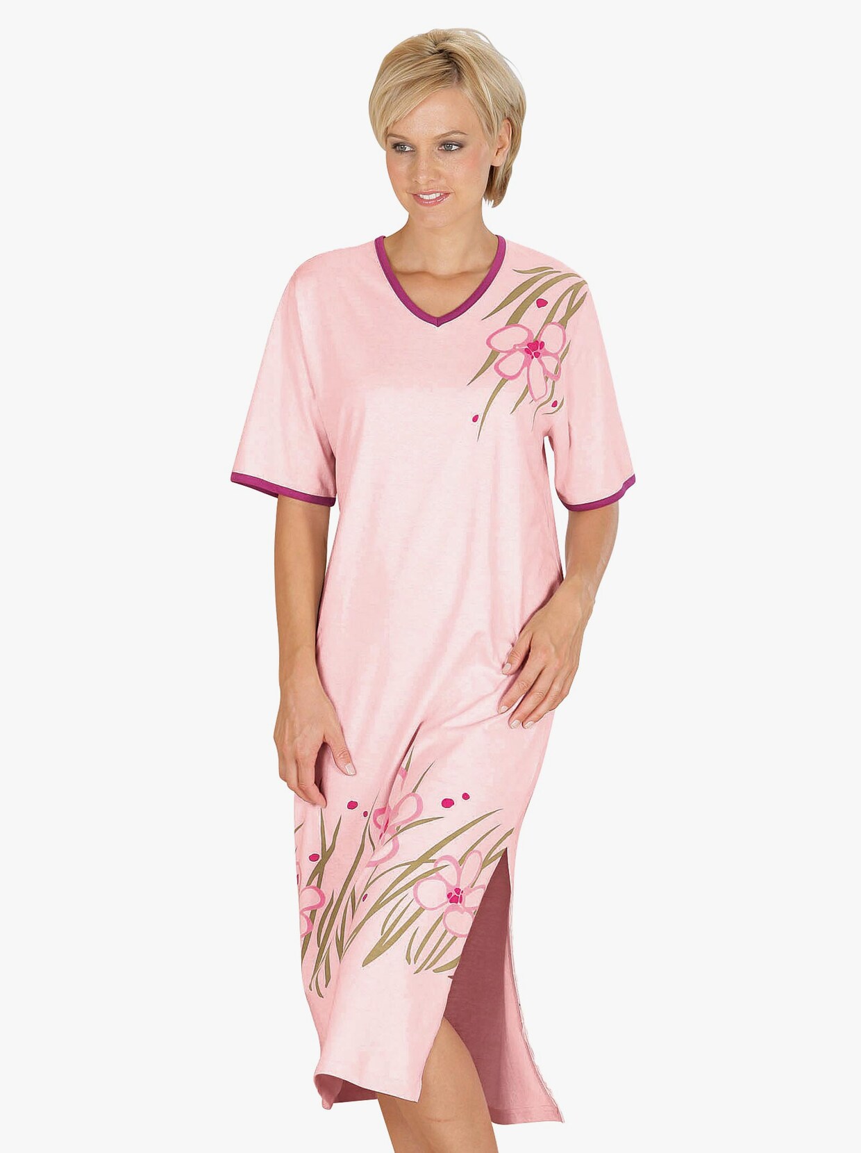Top Ten Nachthemd - roze geprint