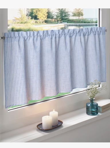 heine home Querbehang - weiß-hellblau