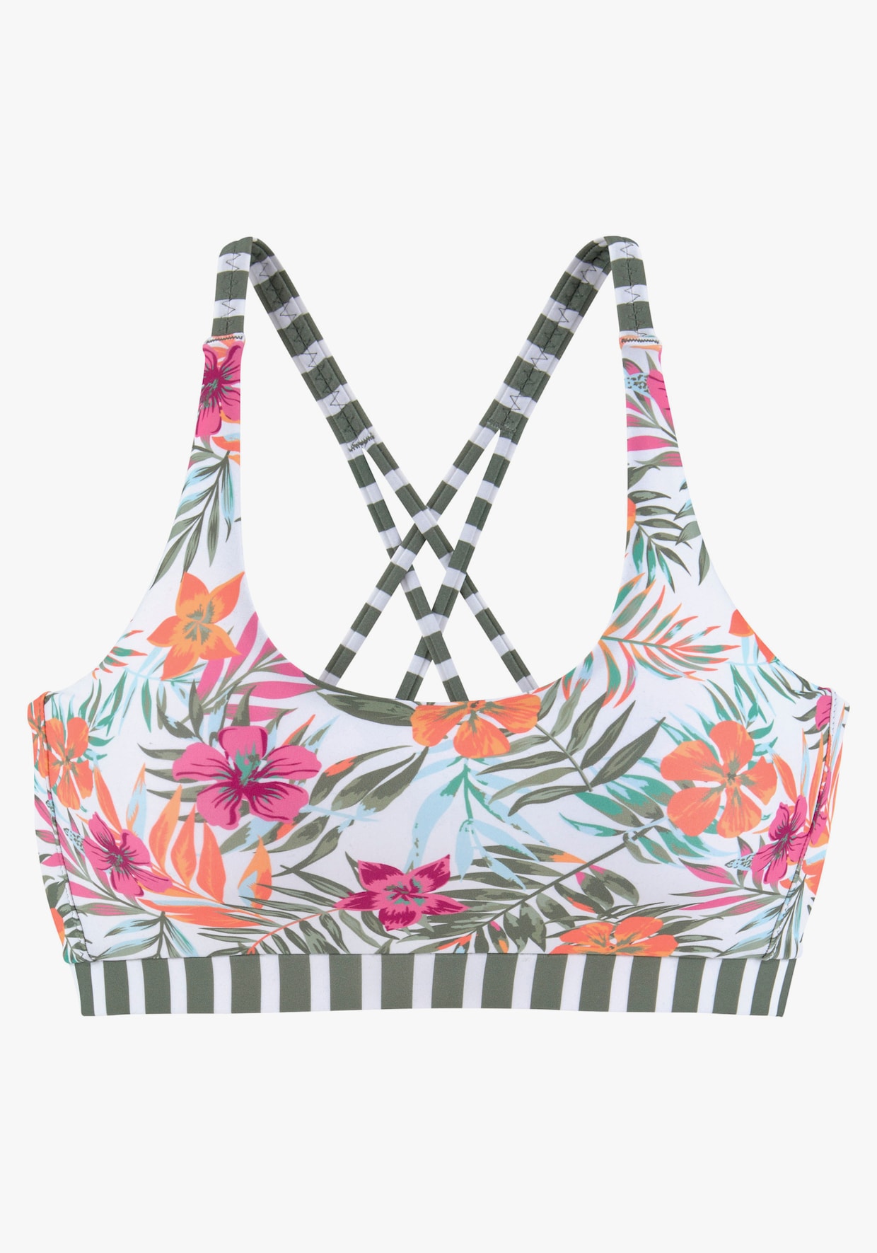 Venice Beach haut de bikini bustier - blanc imprimé