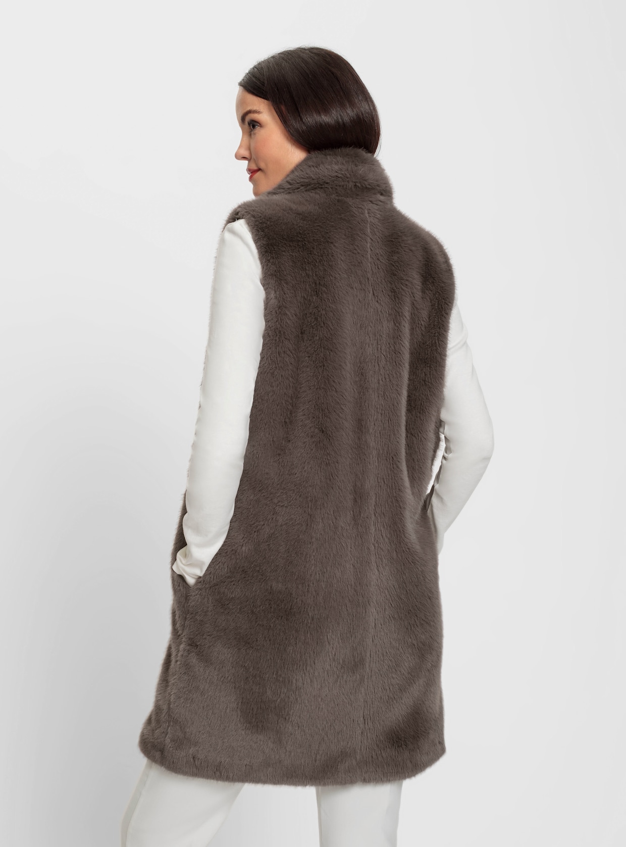 heine Gilet imitation fourrure - taupe foncé
